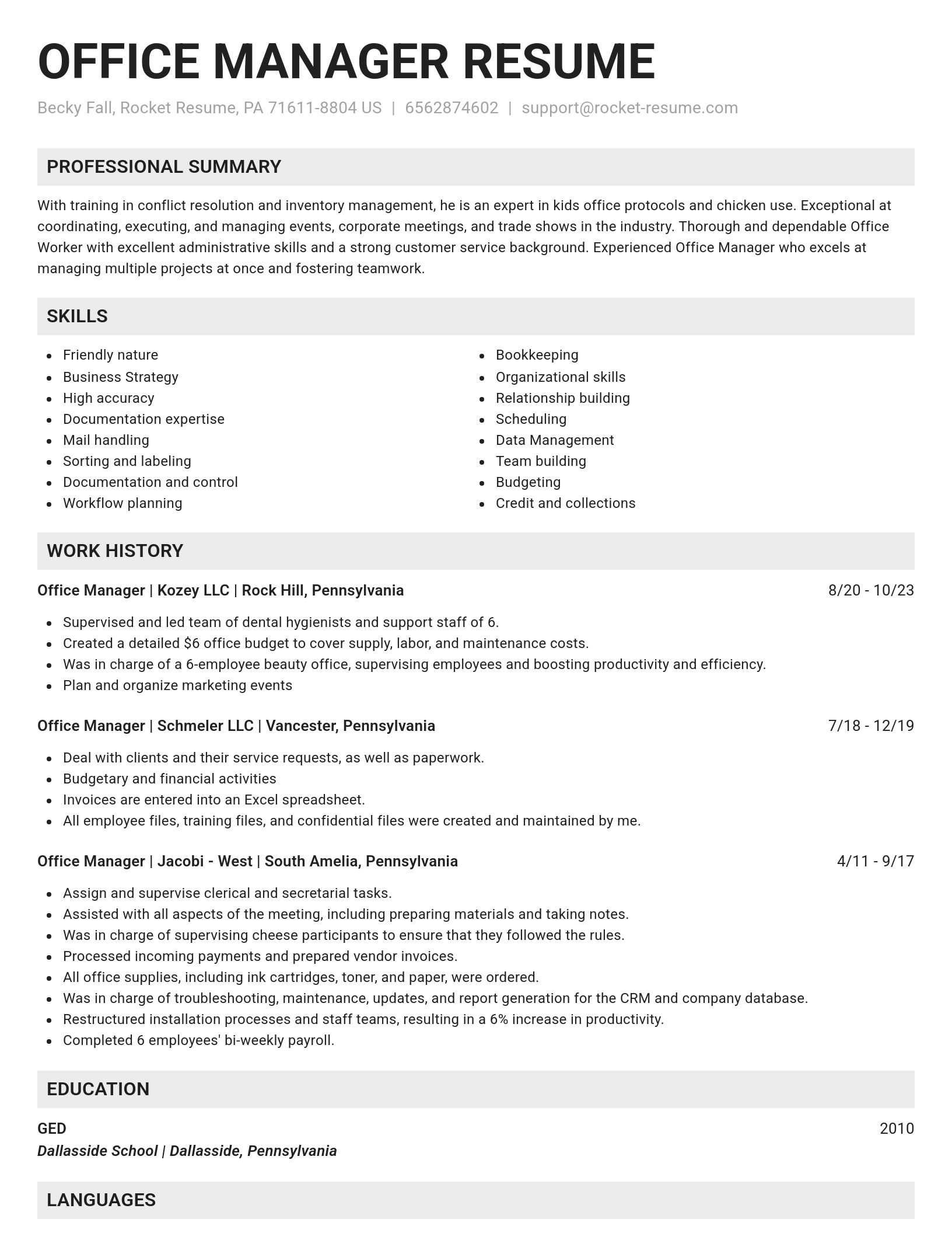 Genius resume template