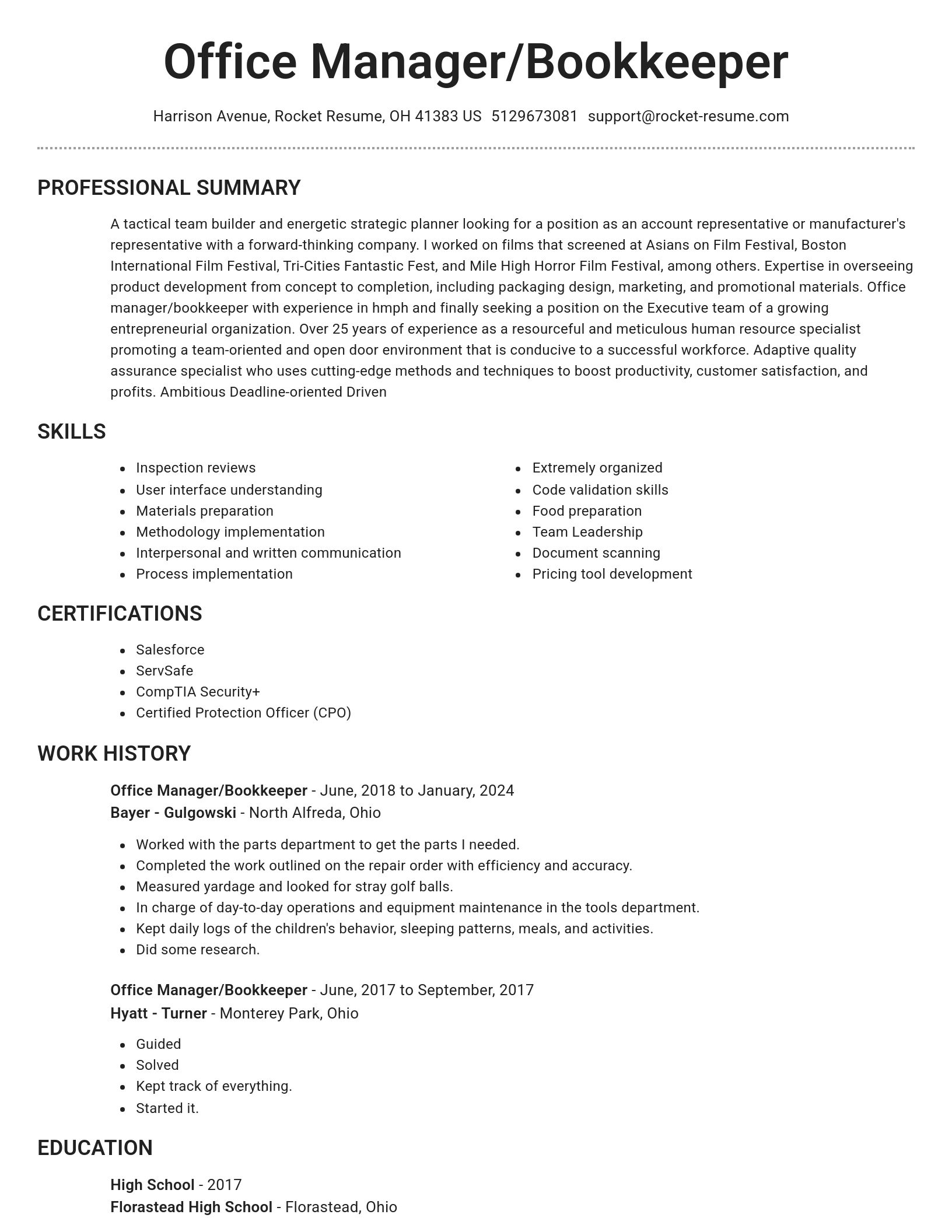 Brilliant resume template
