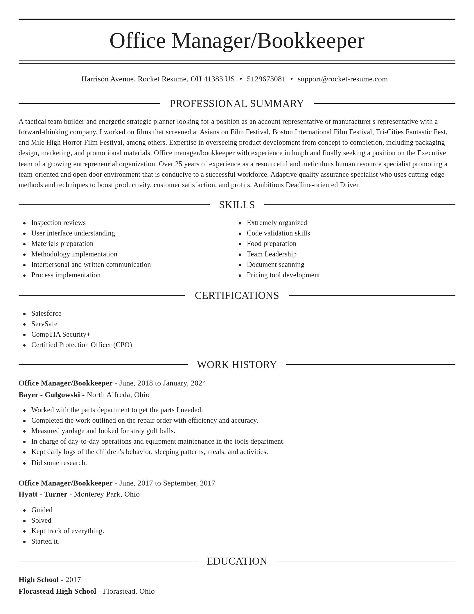 Elegant resume template