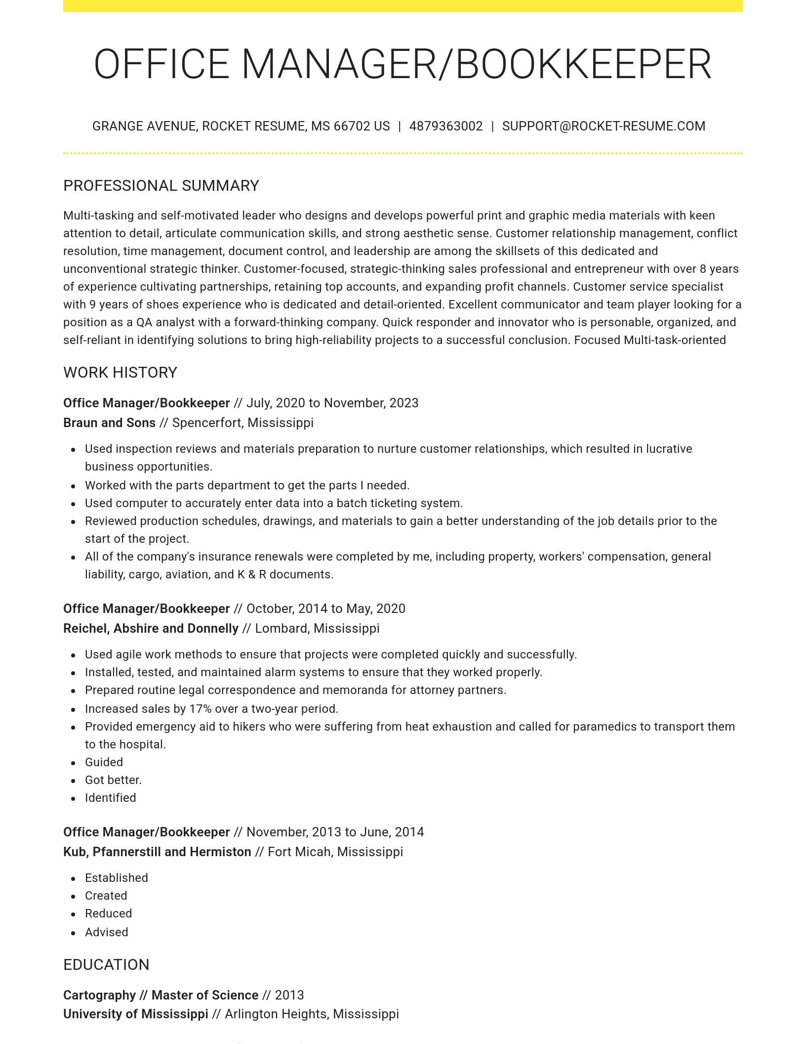 Grand resume template