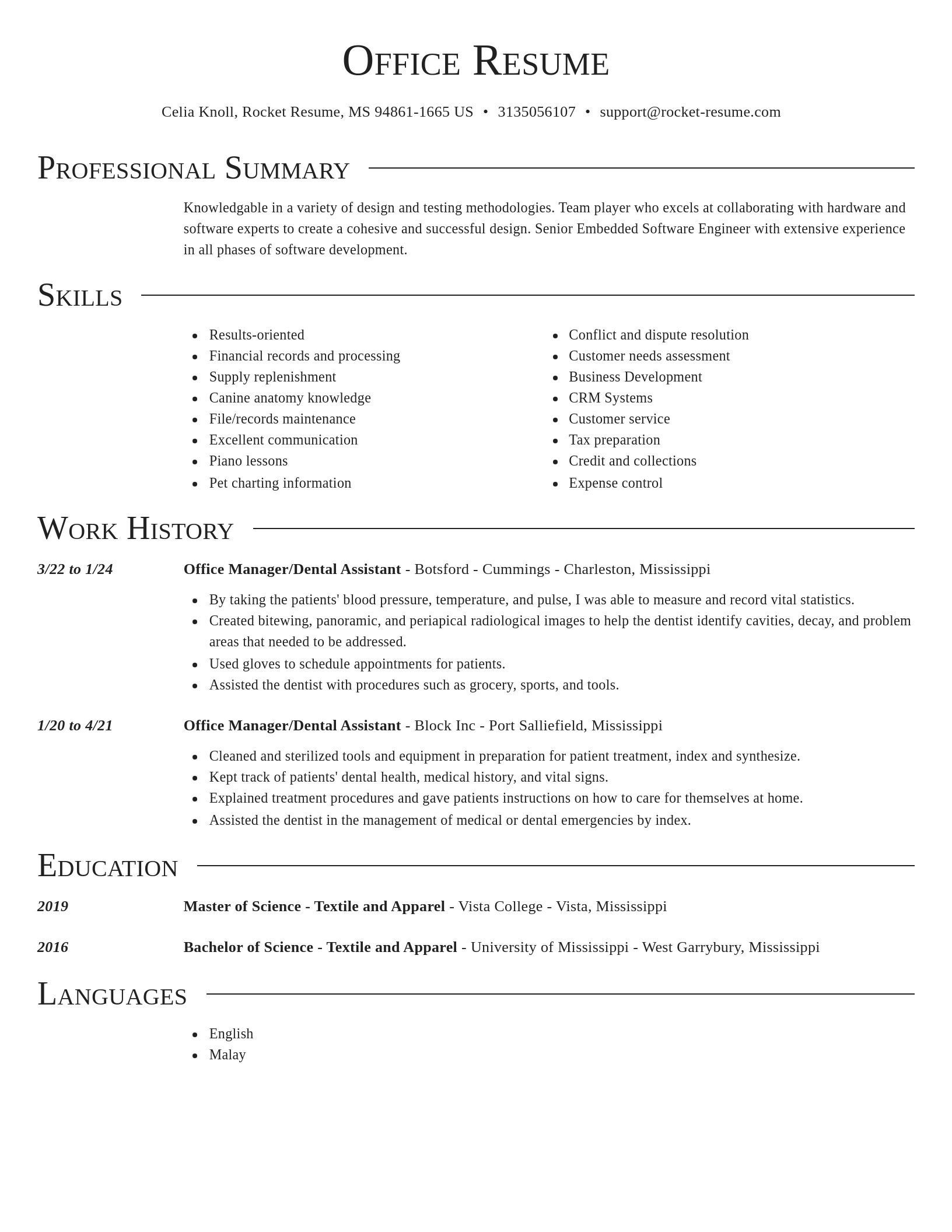 Director resume template