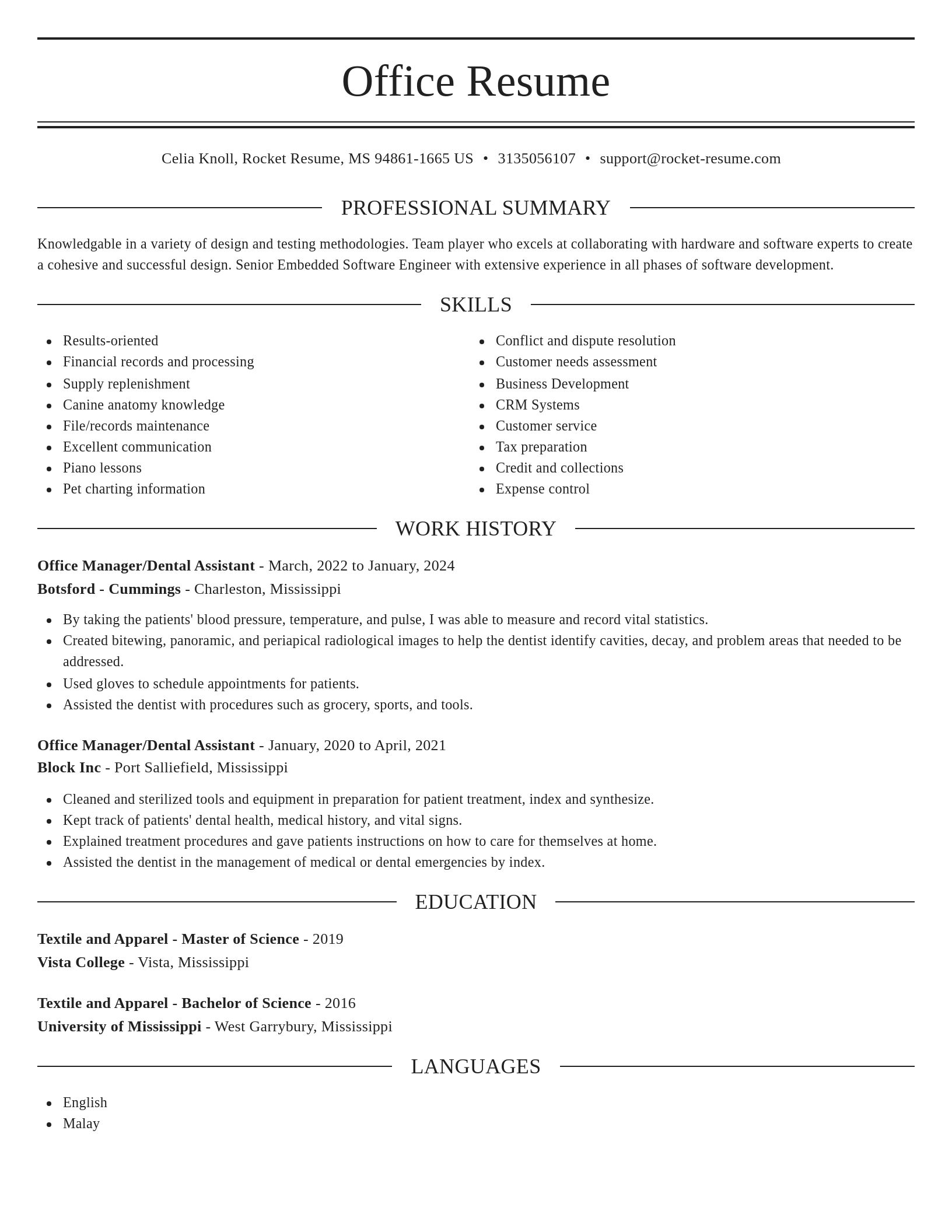 Elegant resume template