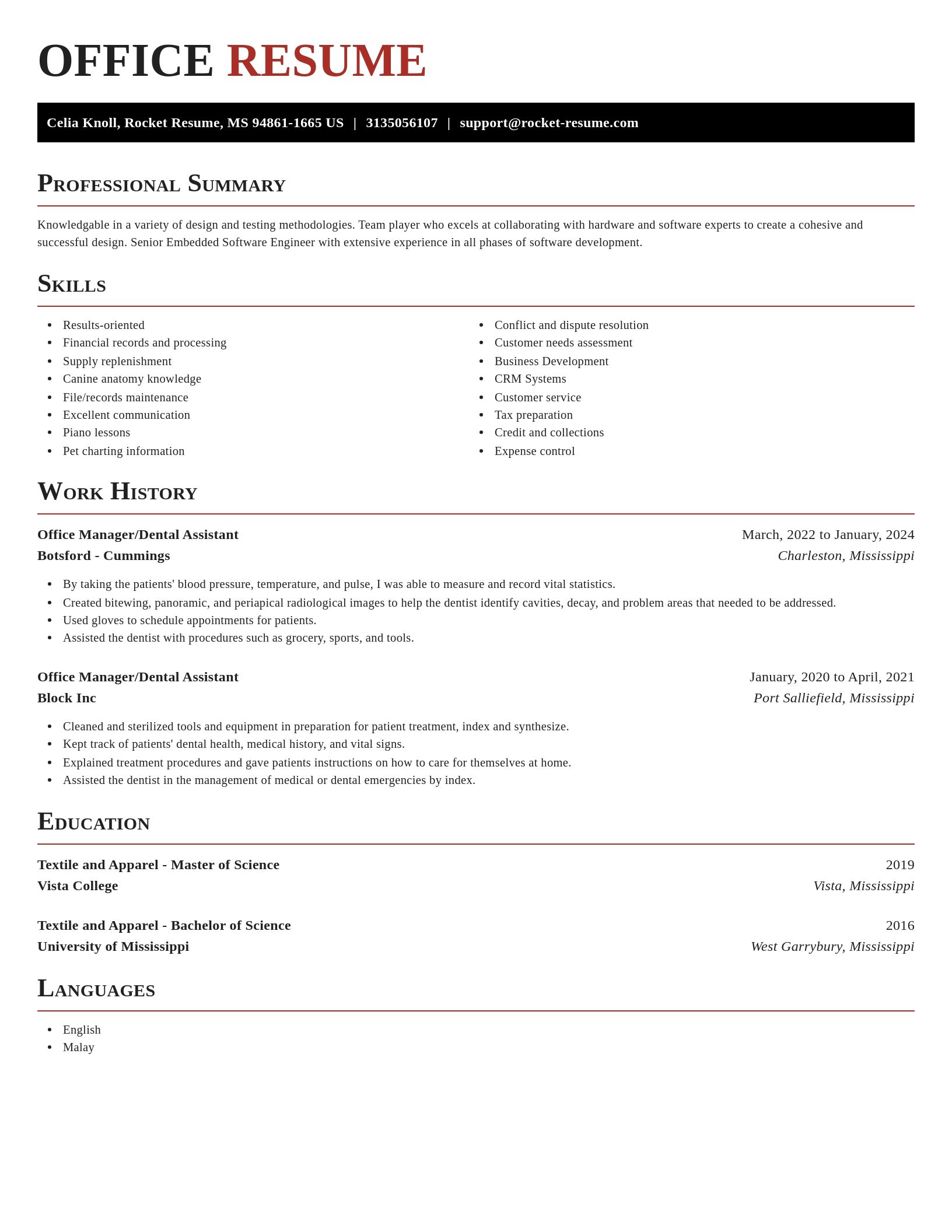Exquisite resume template