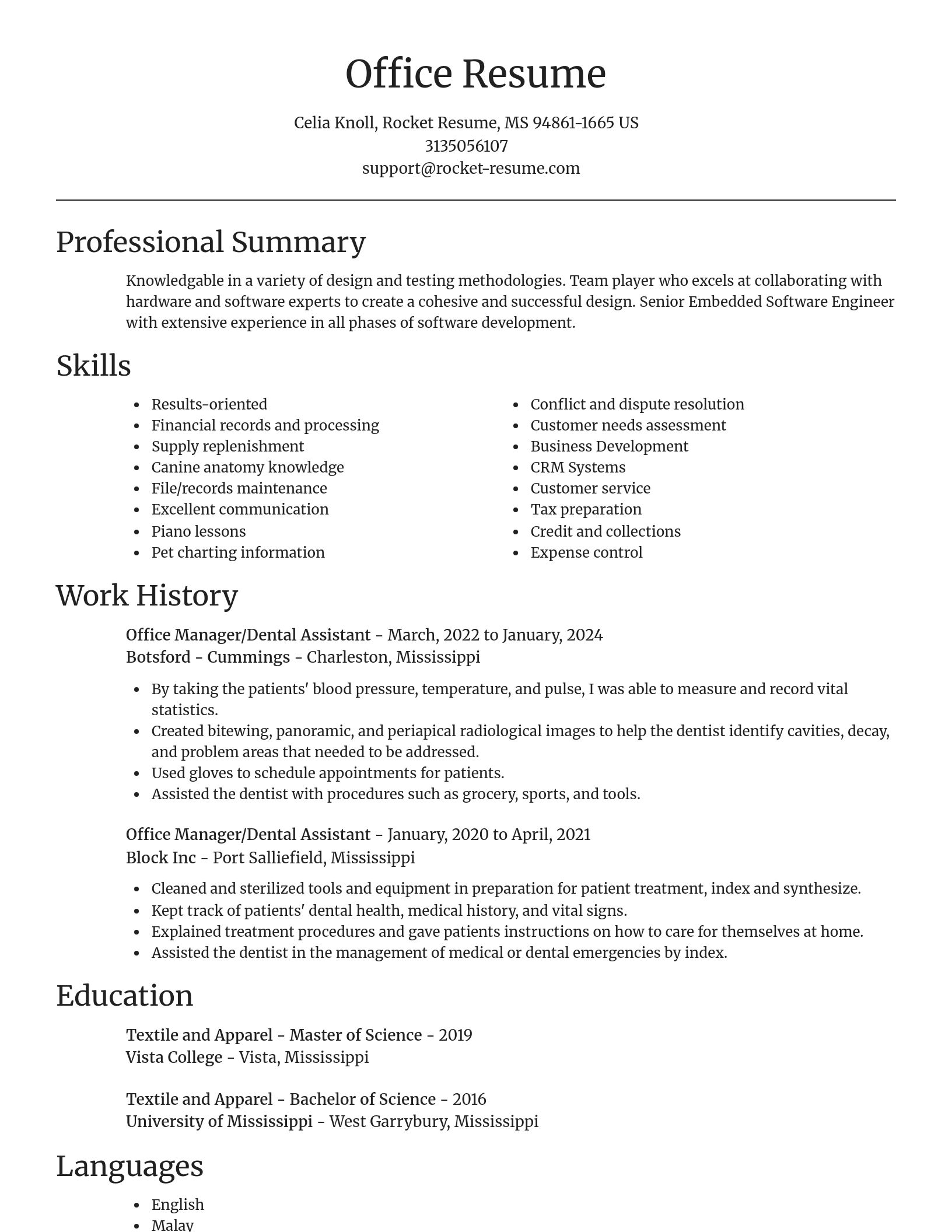 Focal Point resume template