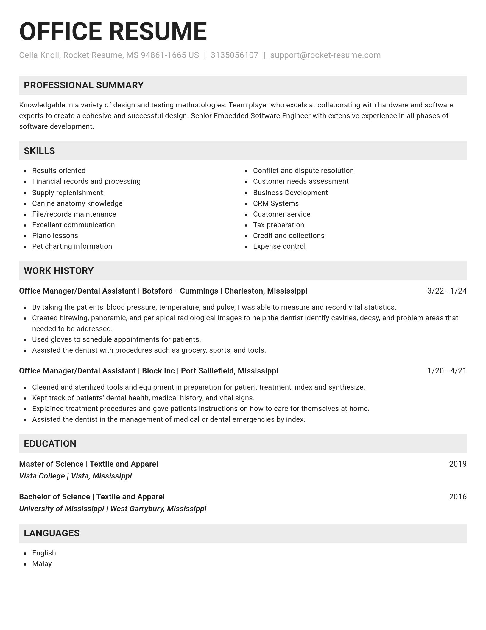 Genius resume template