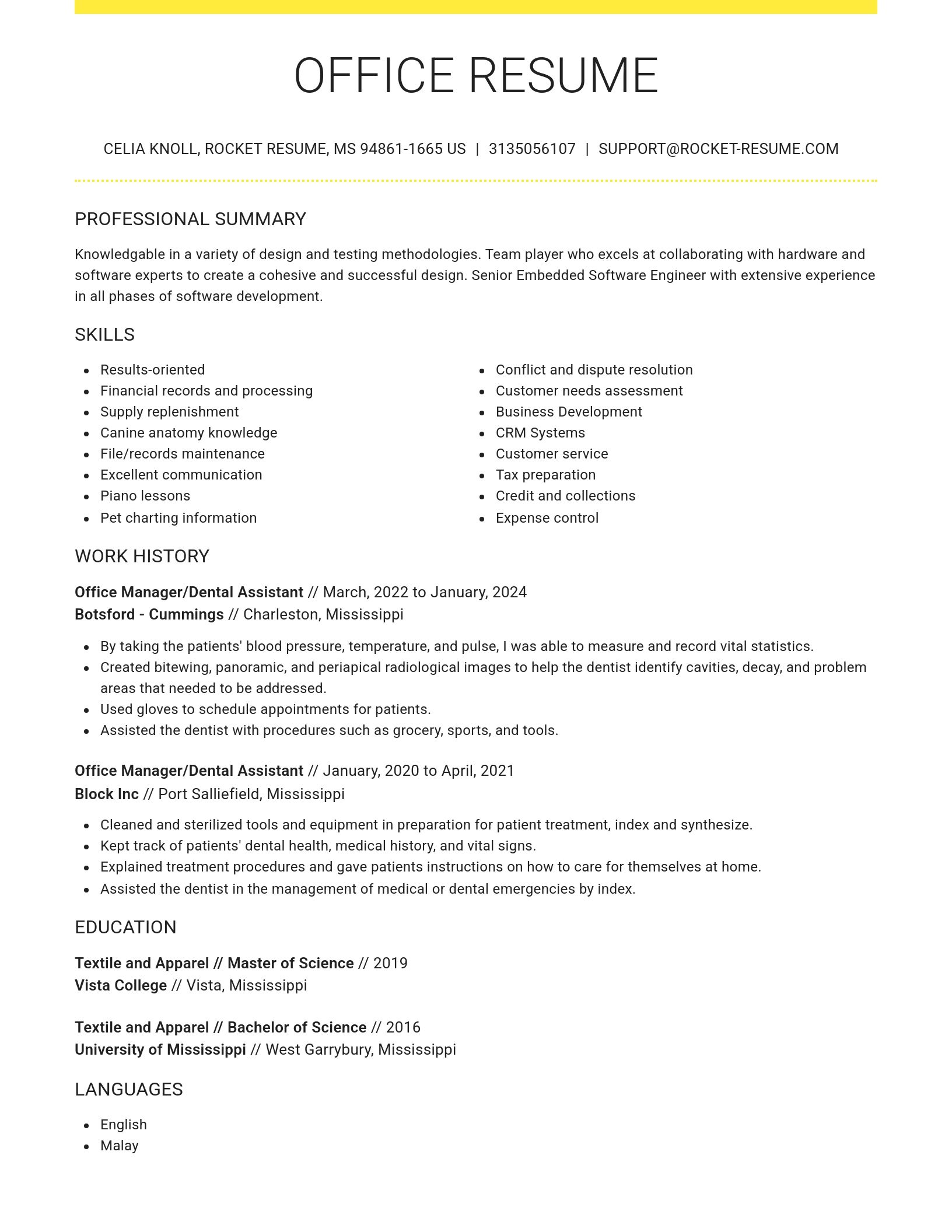 Grand resume template