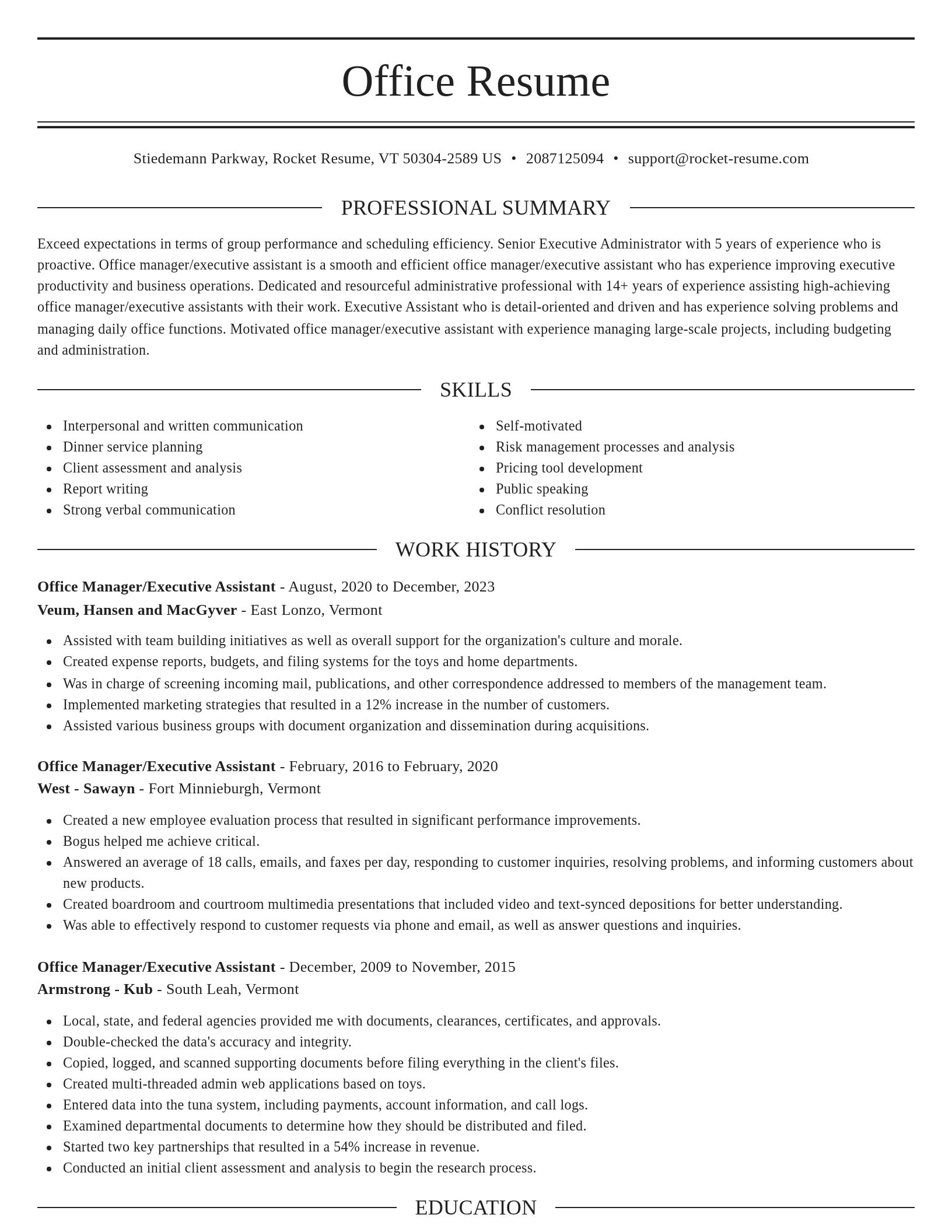 Elegant resume template