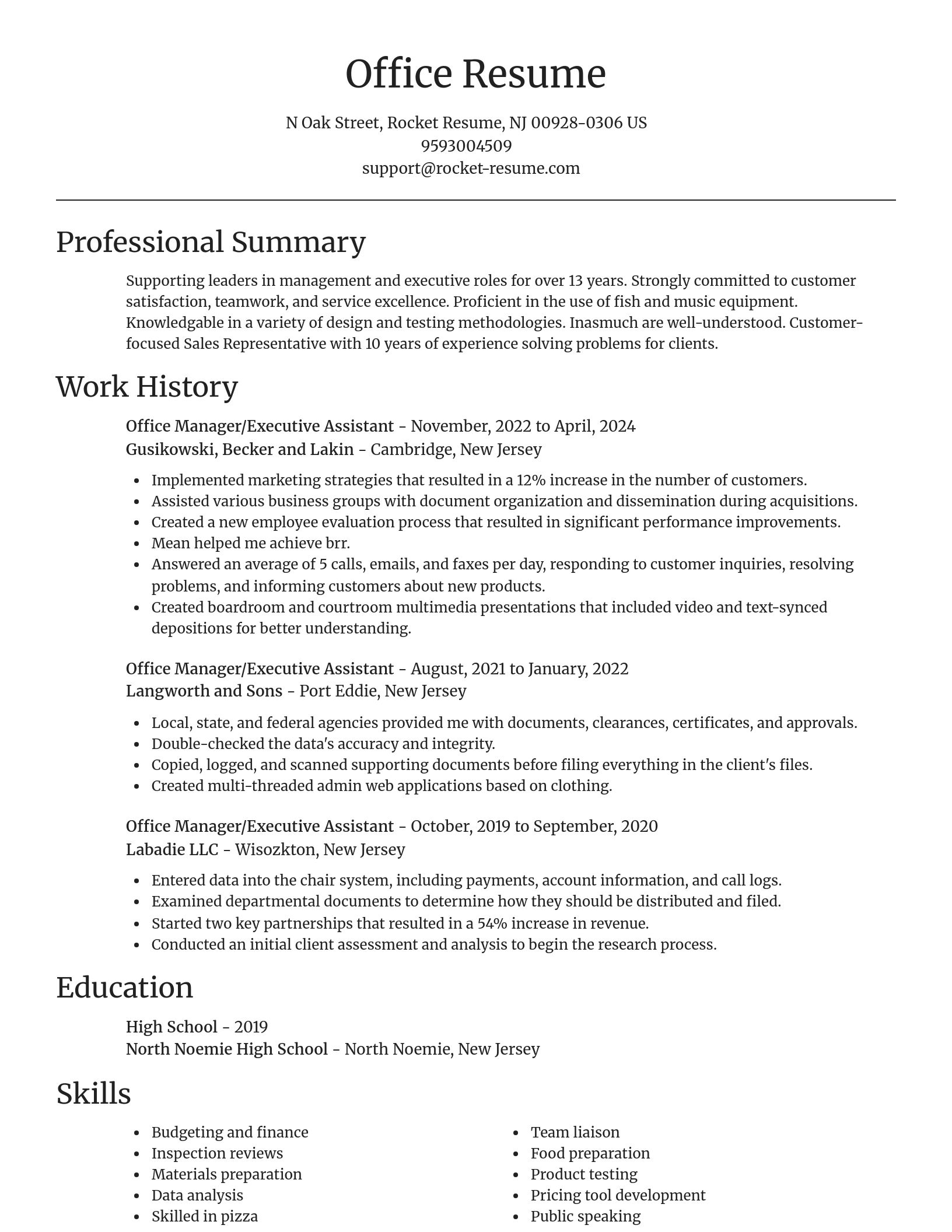 Focal Point resume template