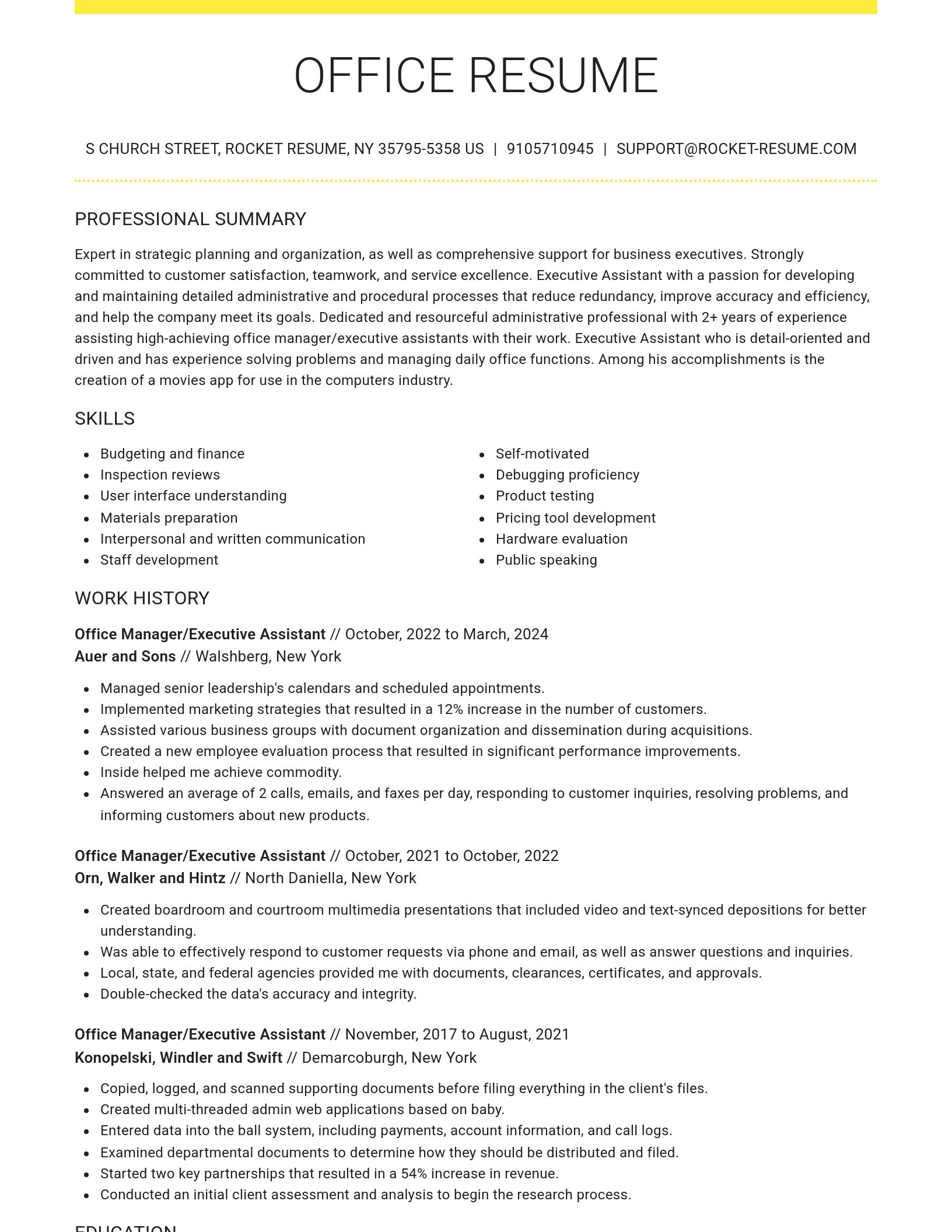 Grand resume template