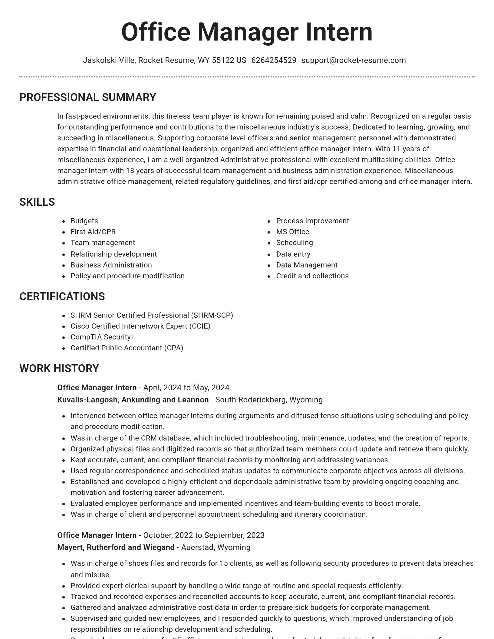 Brilliant resume template