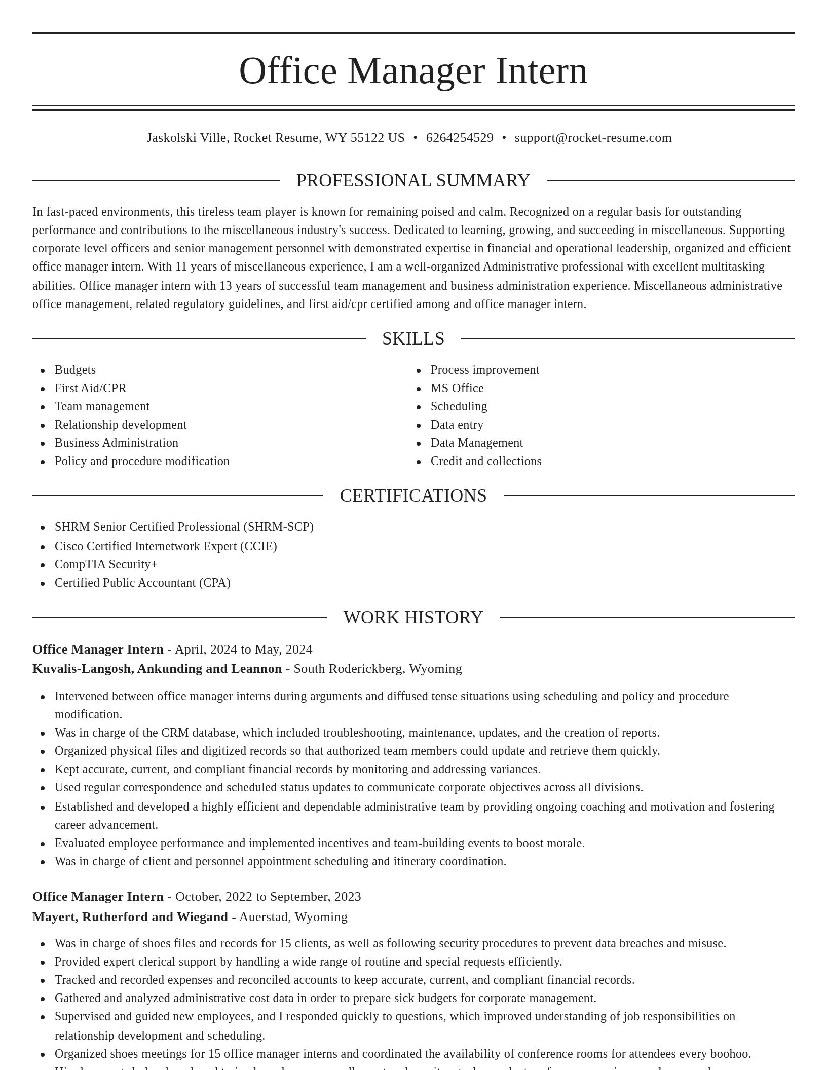 Elegant resume template