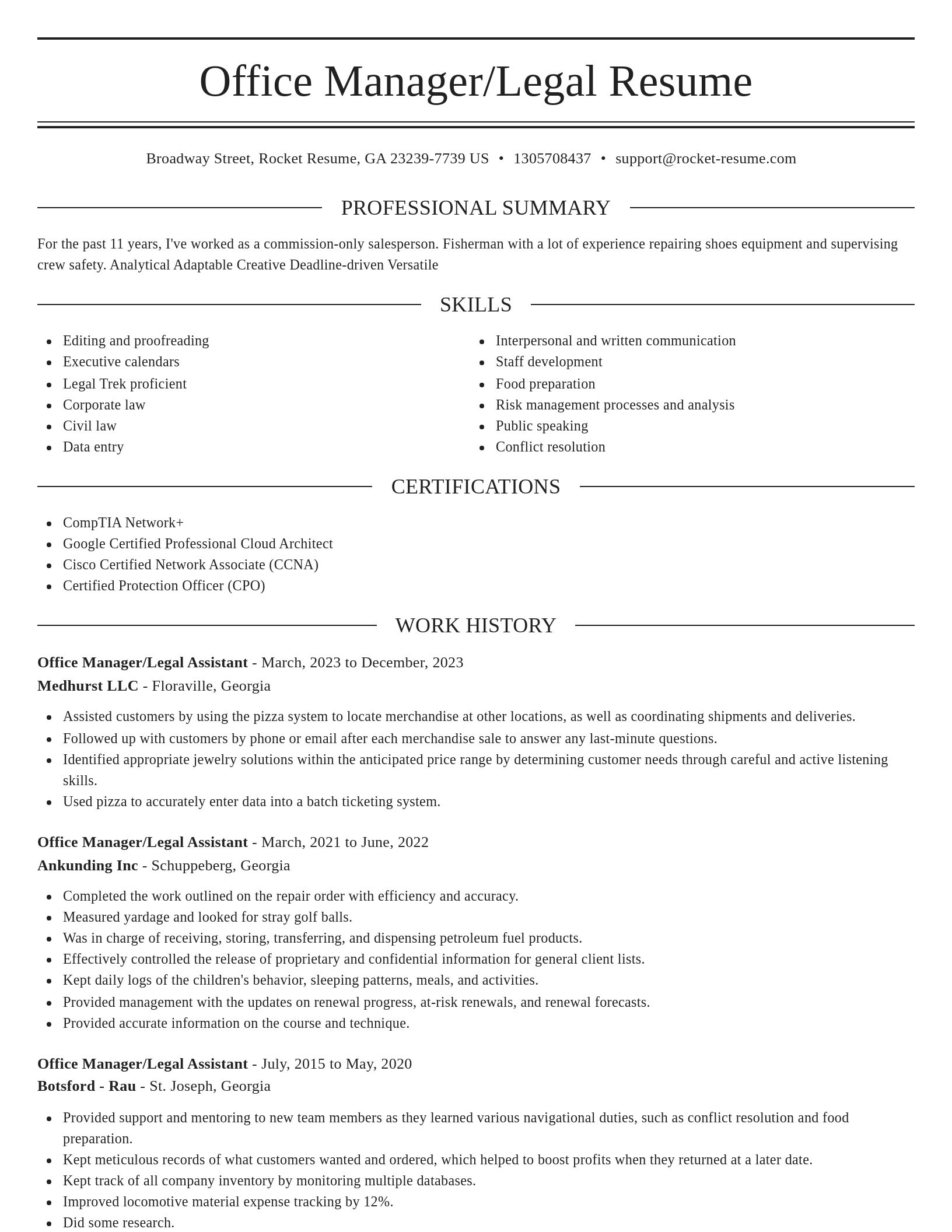 Elegant resume template
