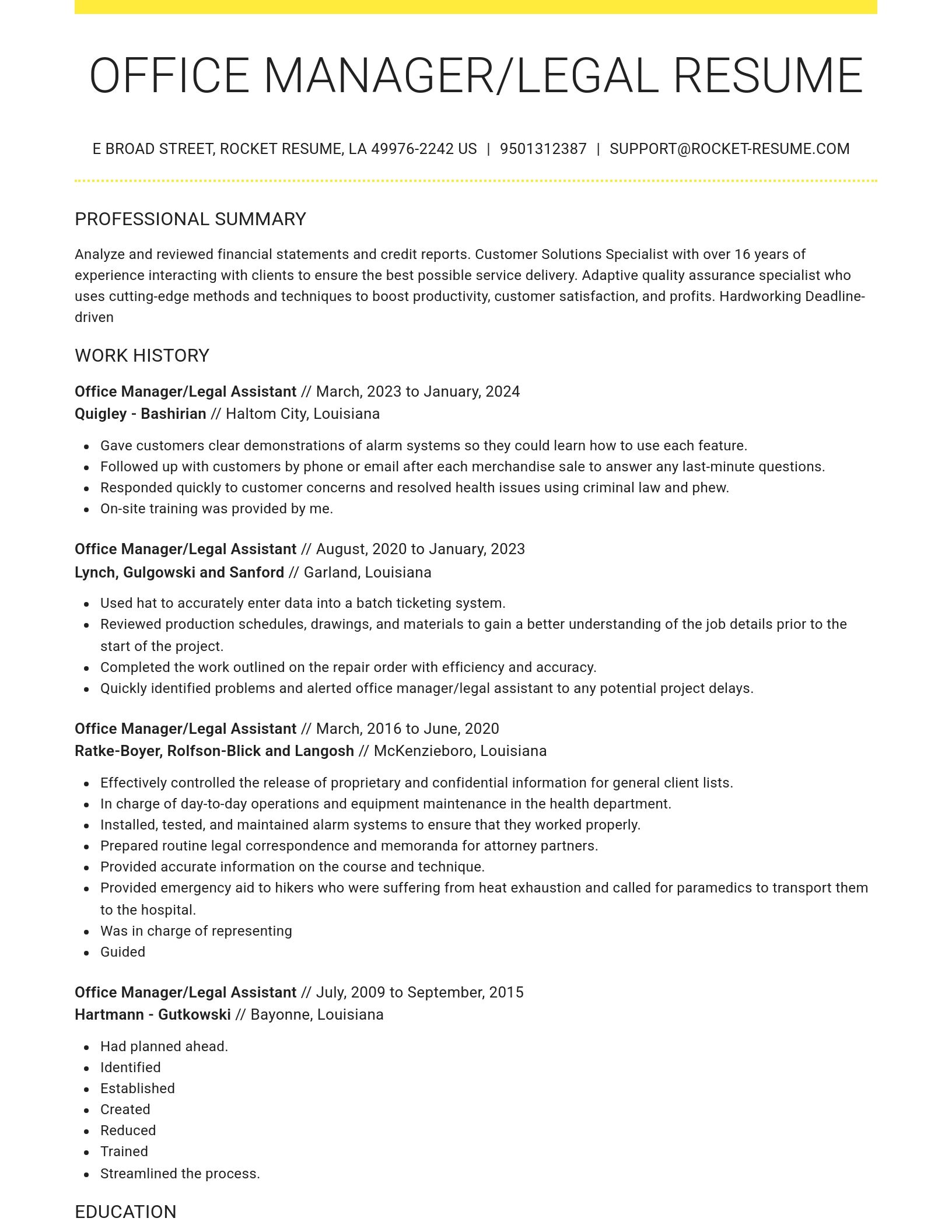 Grand resume template