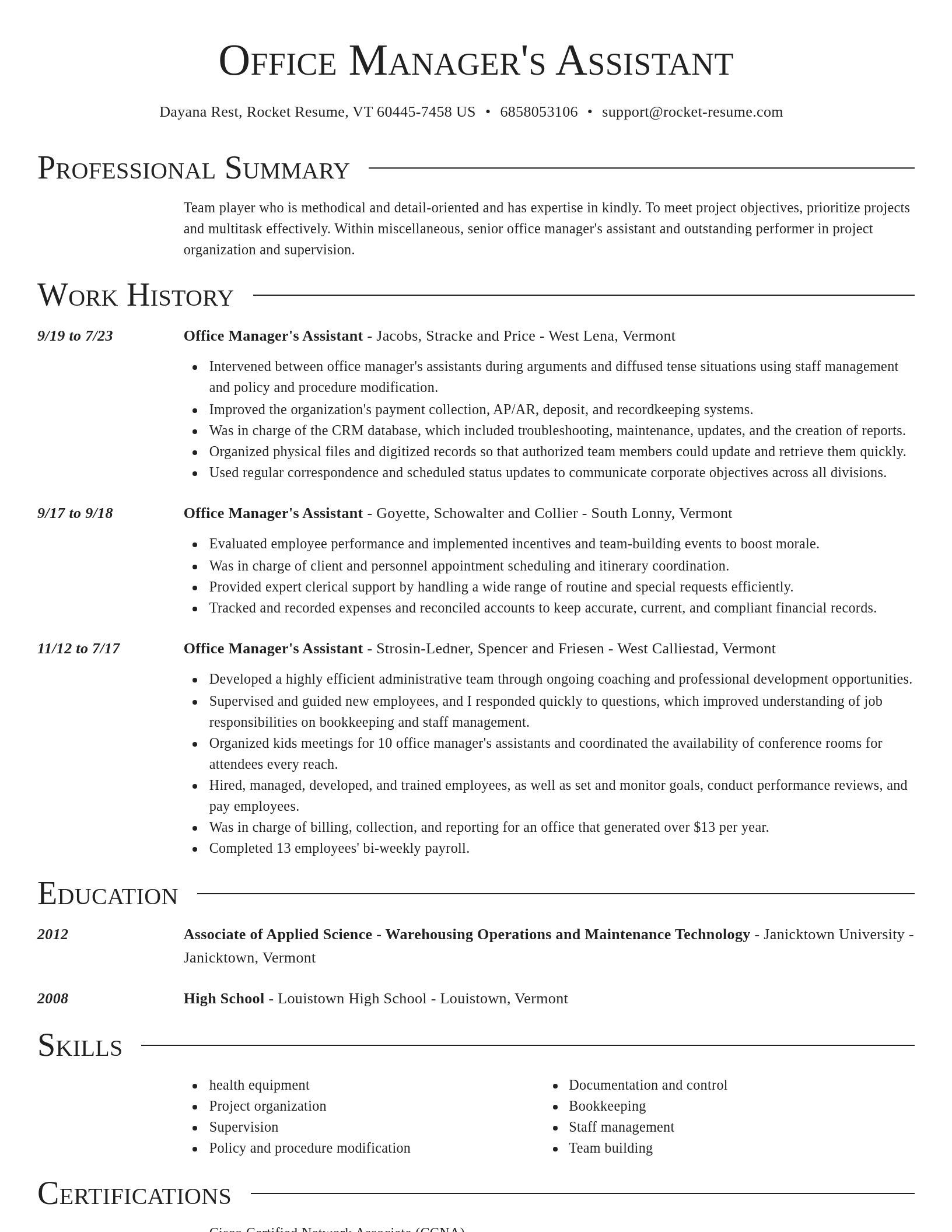 Director resume template