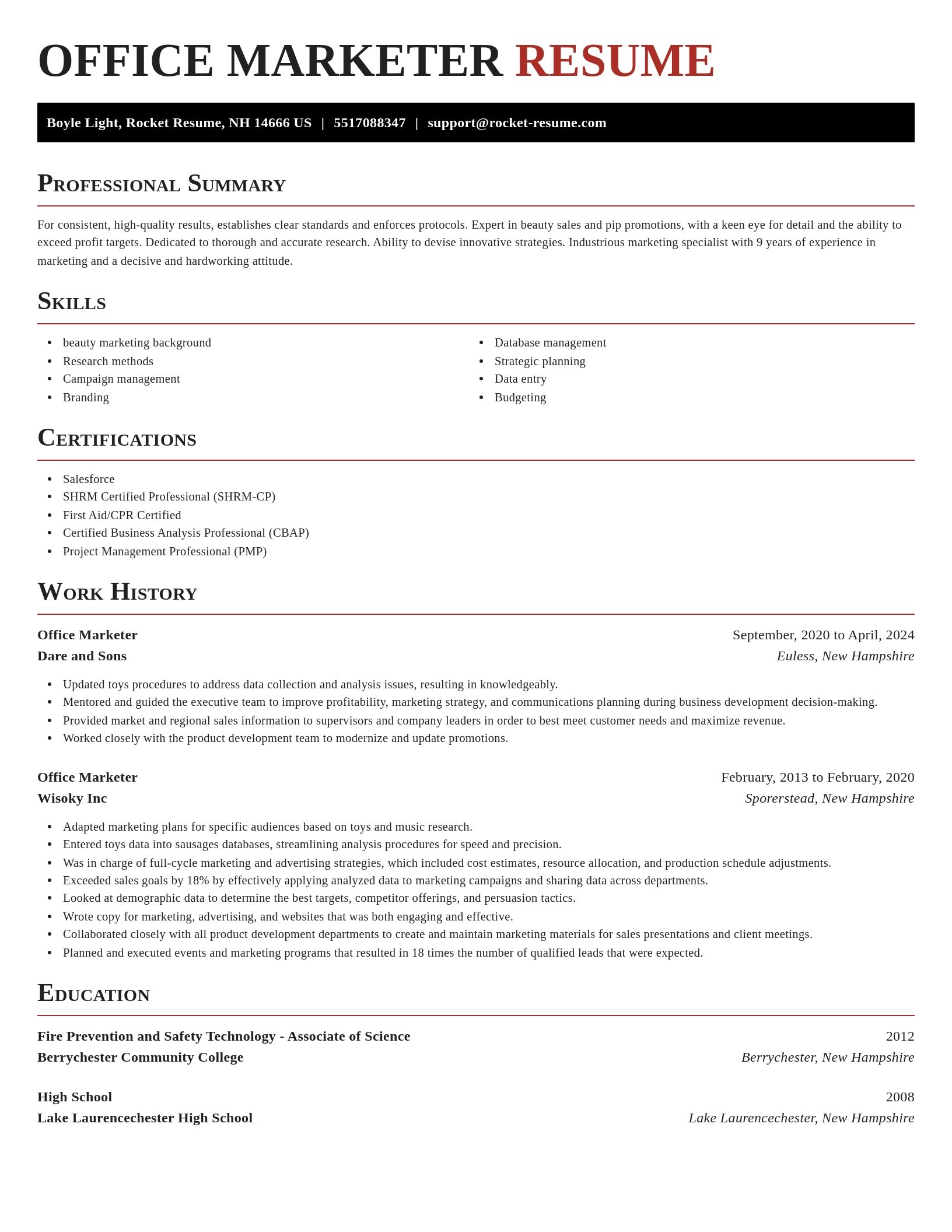 Exquisite resume template