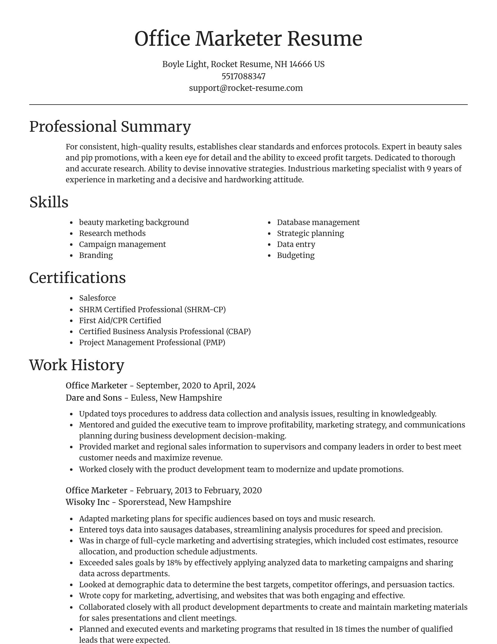 Focal Point resume template