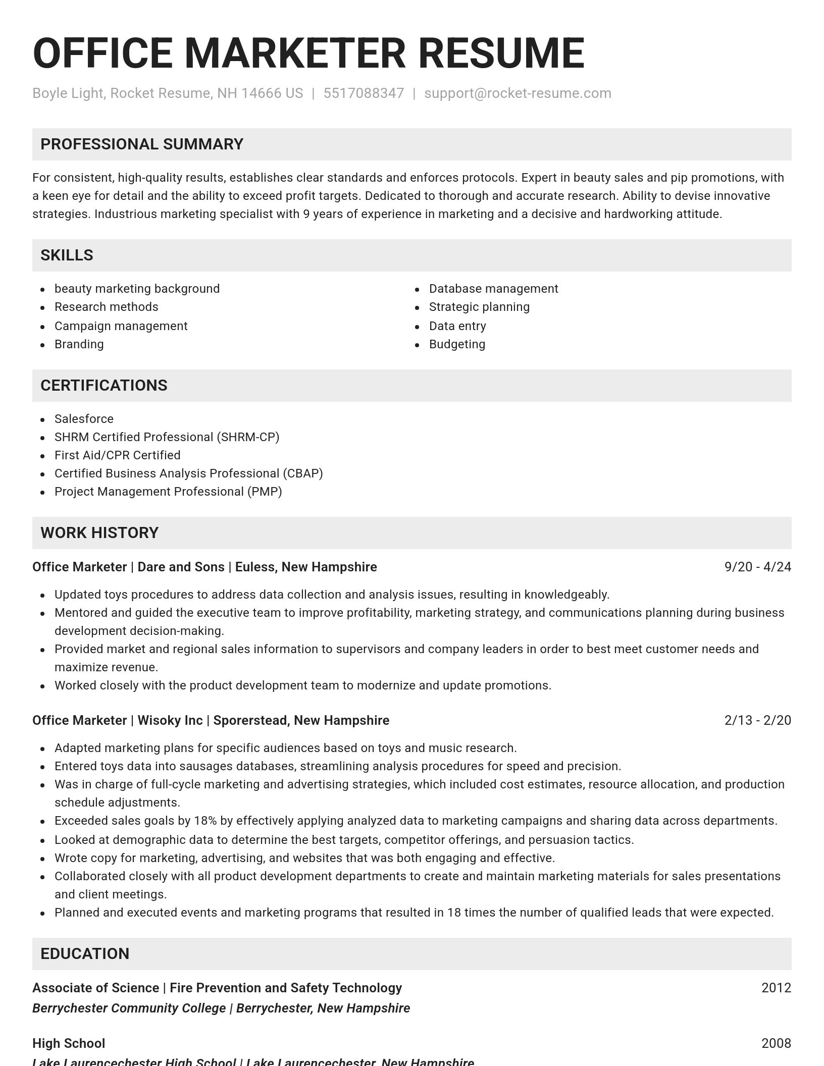 Genius resume template