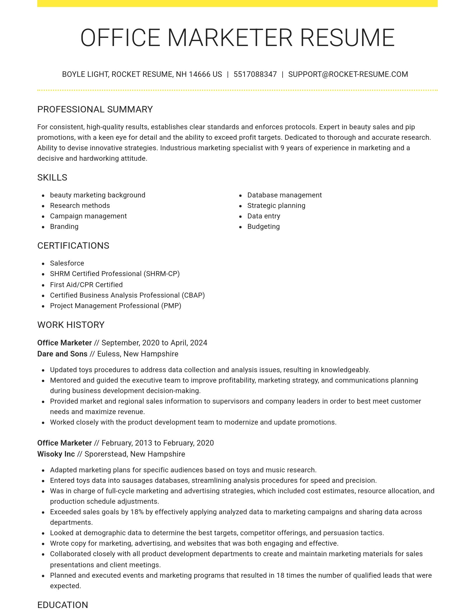 Grand resume template