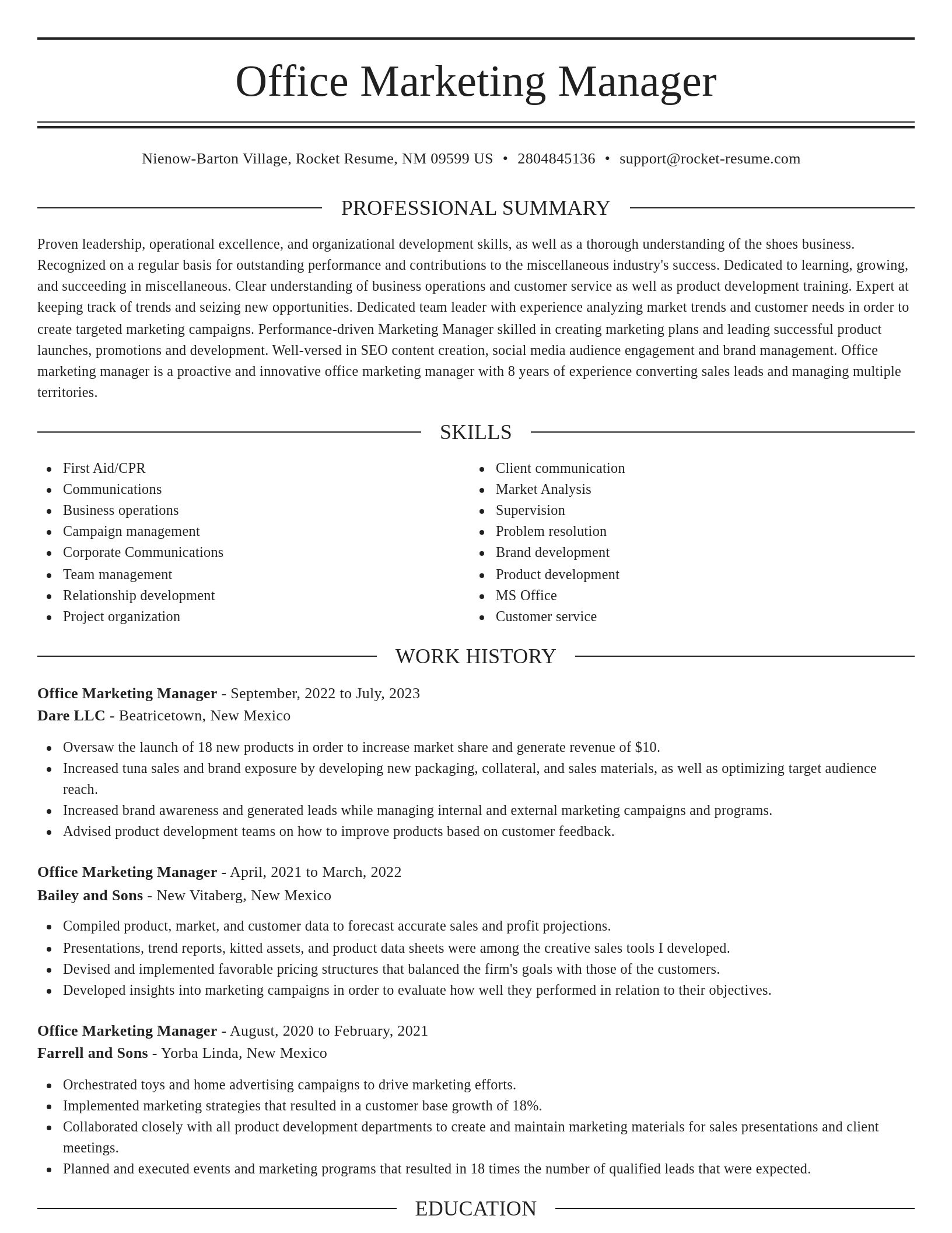 Elegant resume template