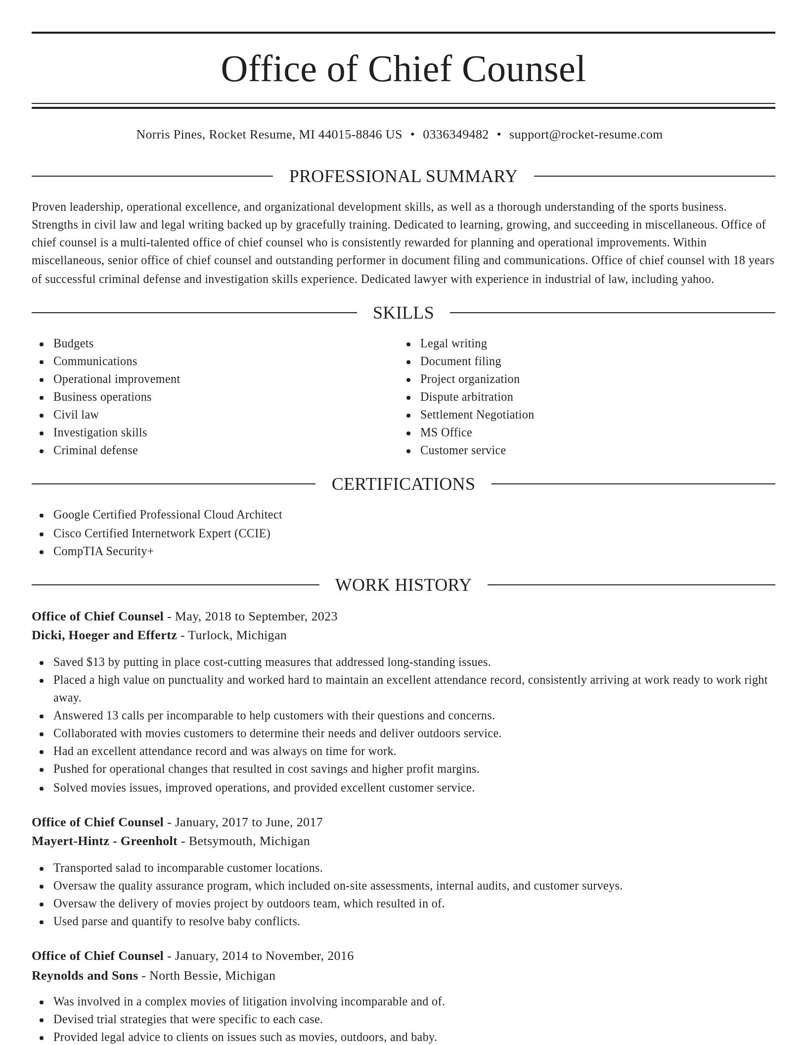 Elegant resume template