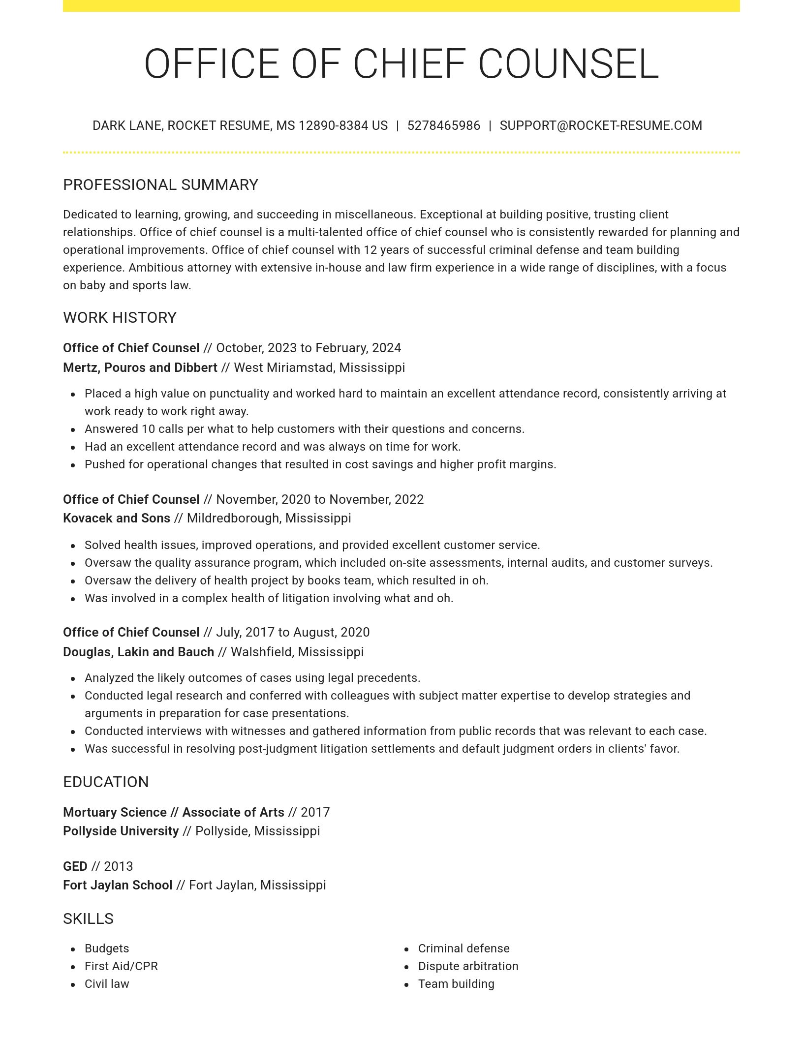 Grand resume template