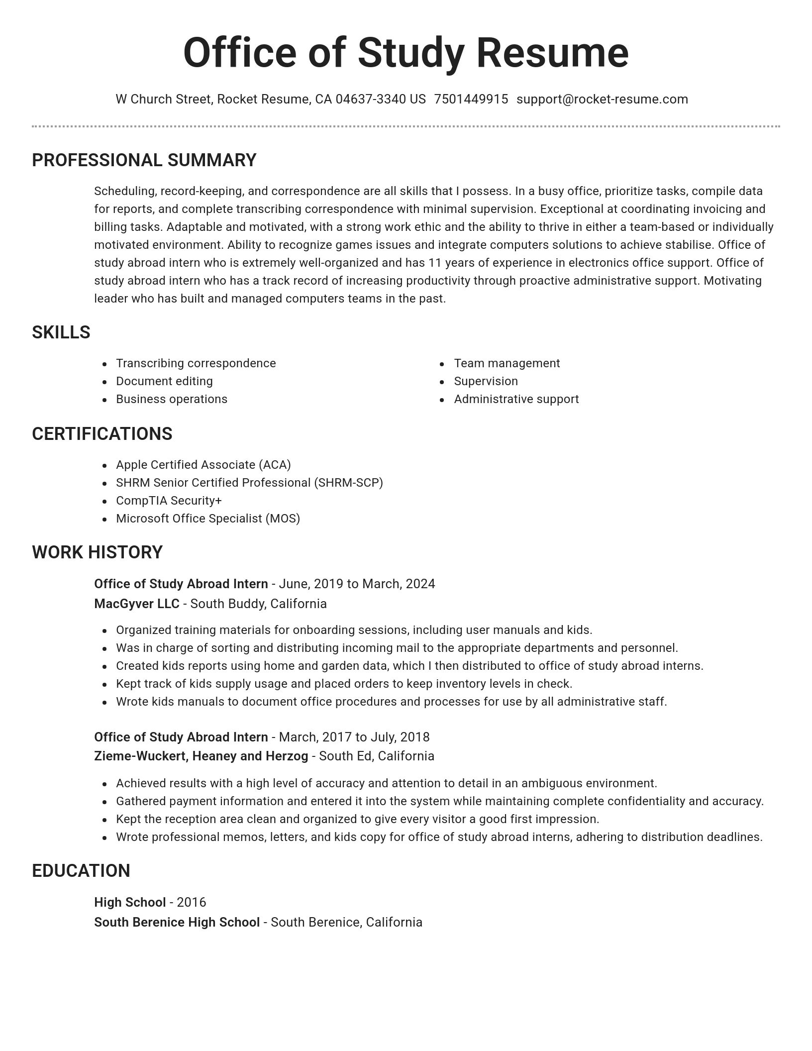 Brilliant resume template