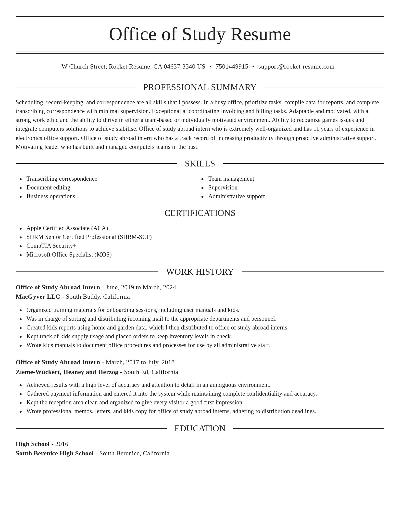 Elegant resume template