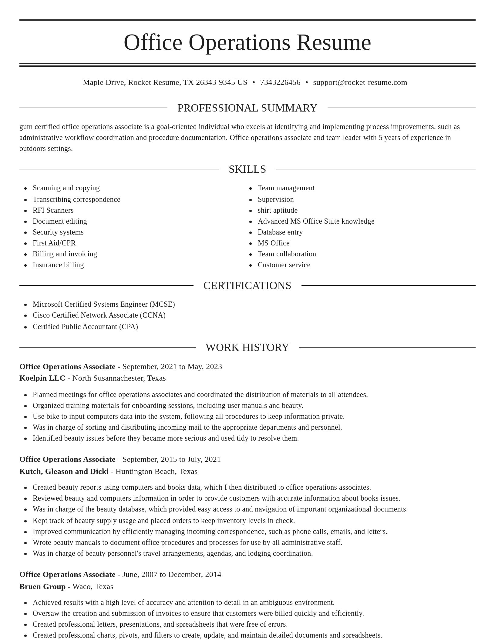Elegant resume template