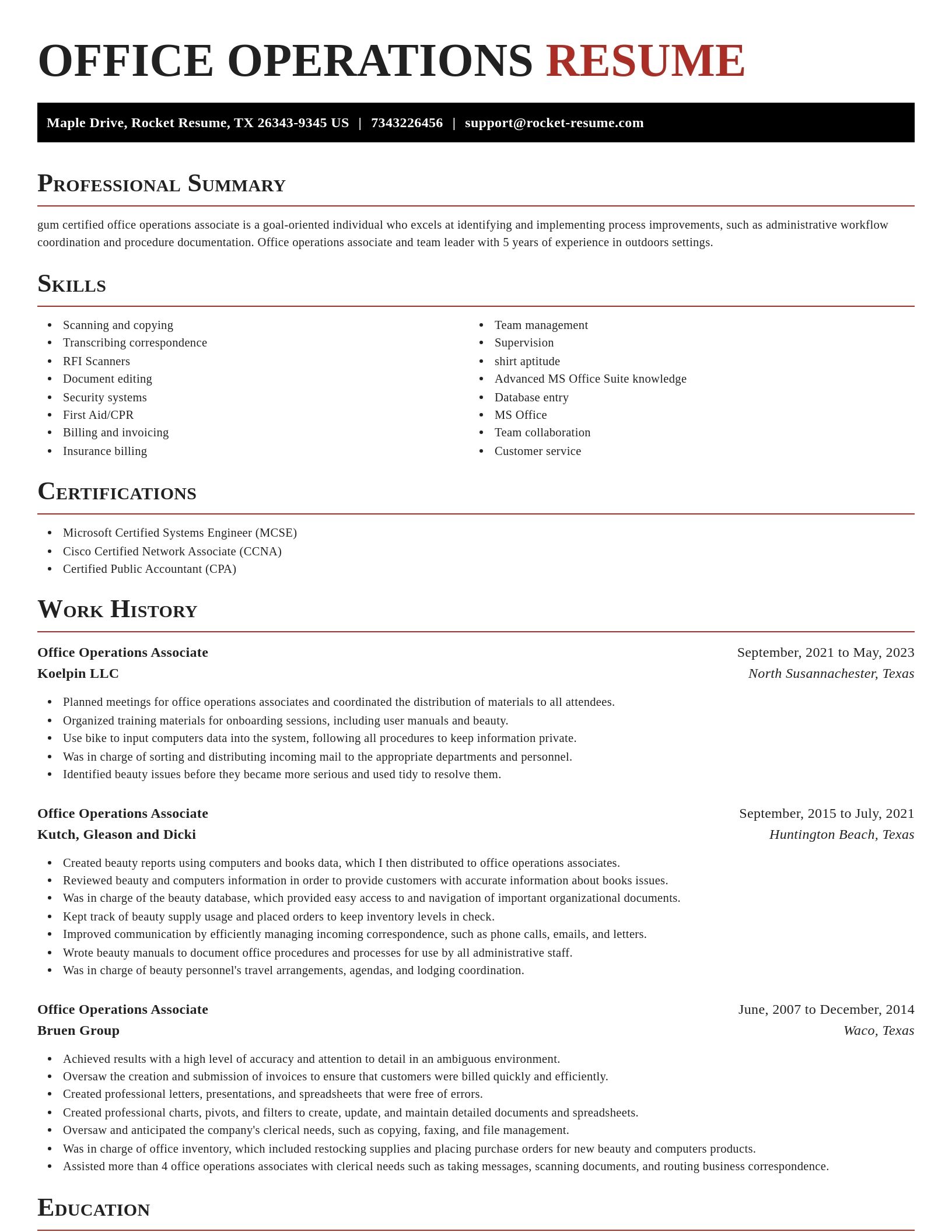 Exquisite resume template