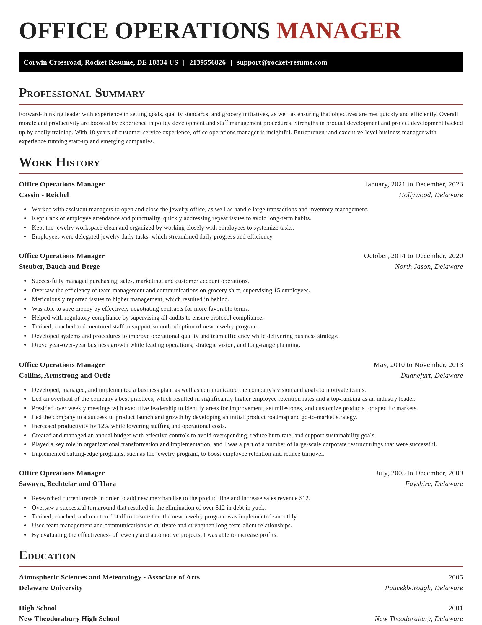 Exquisite resume template