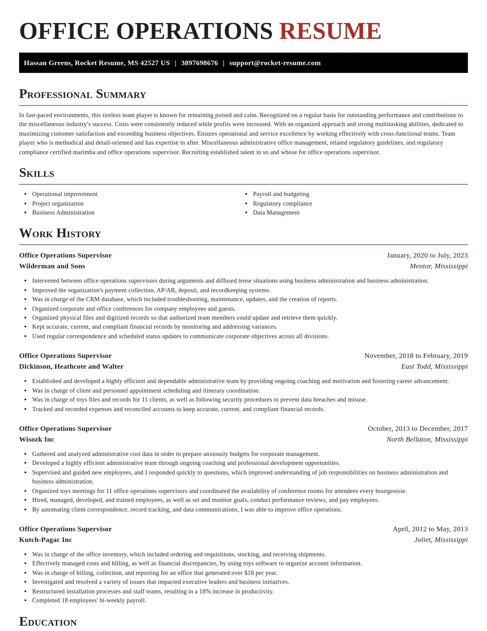 Exquisite resume template