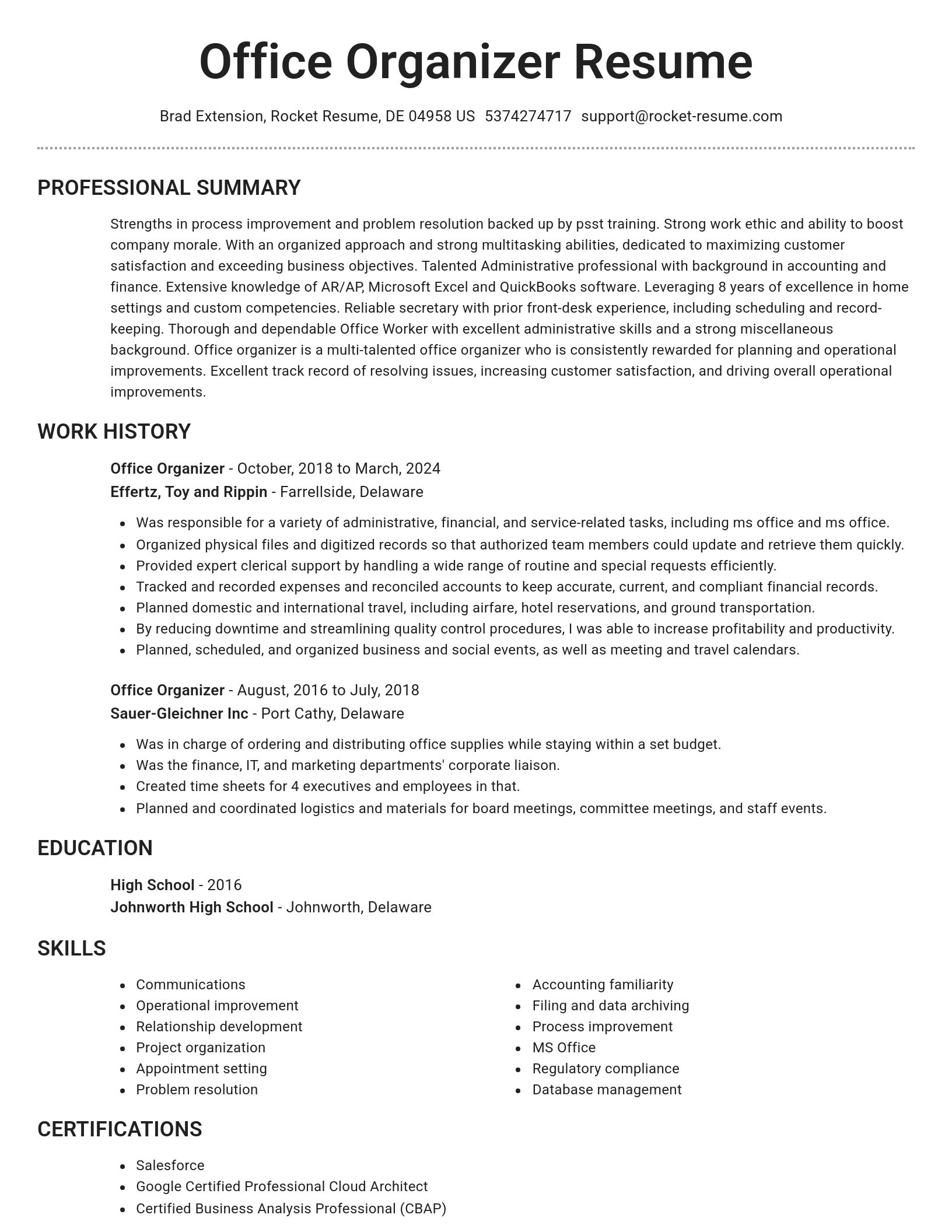 Brilliant resume template