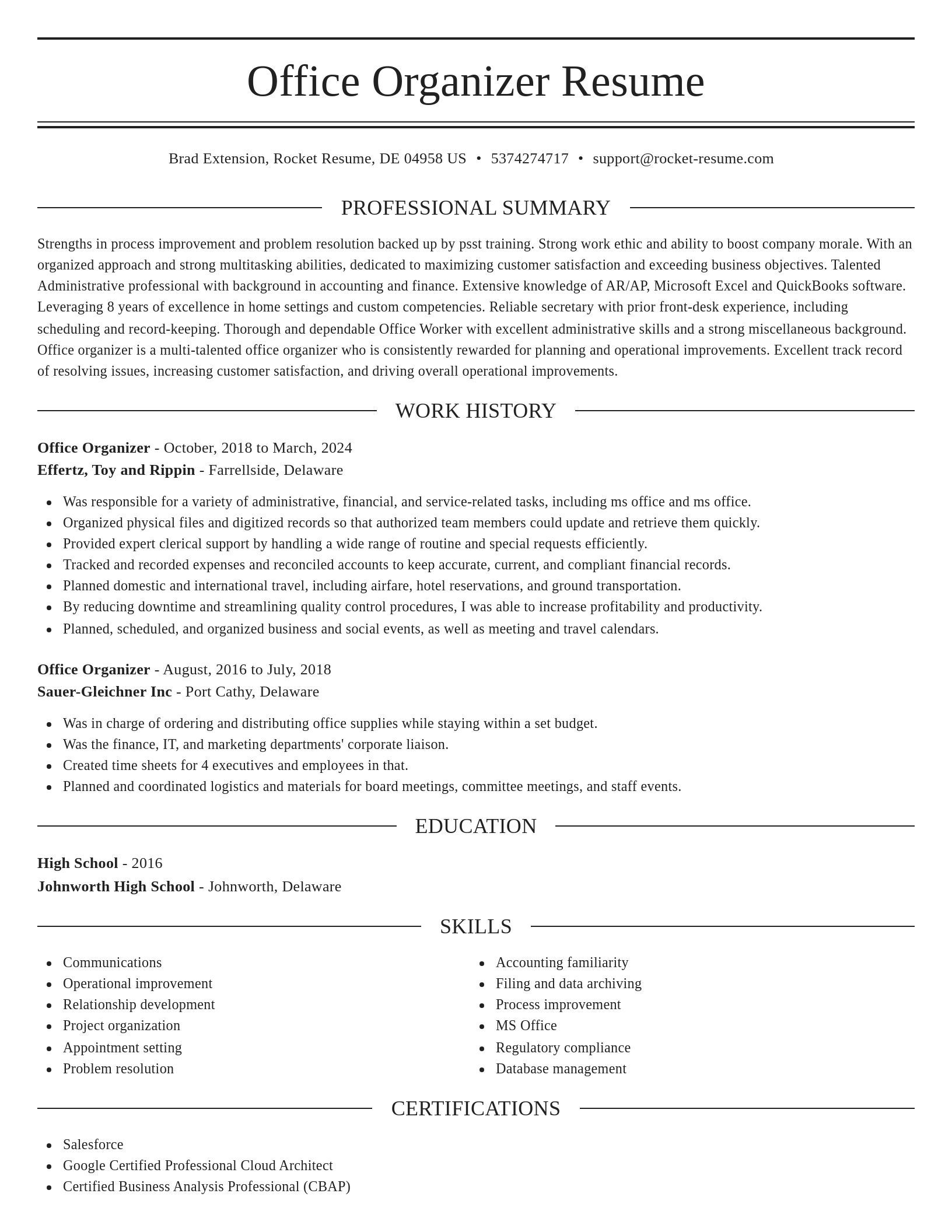 Elegant resume template