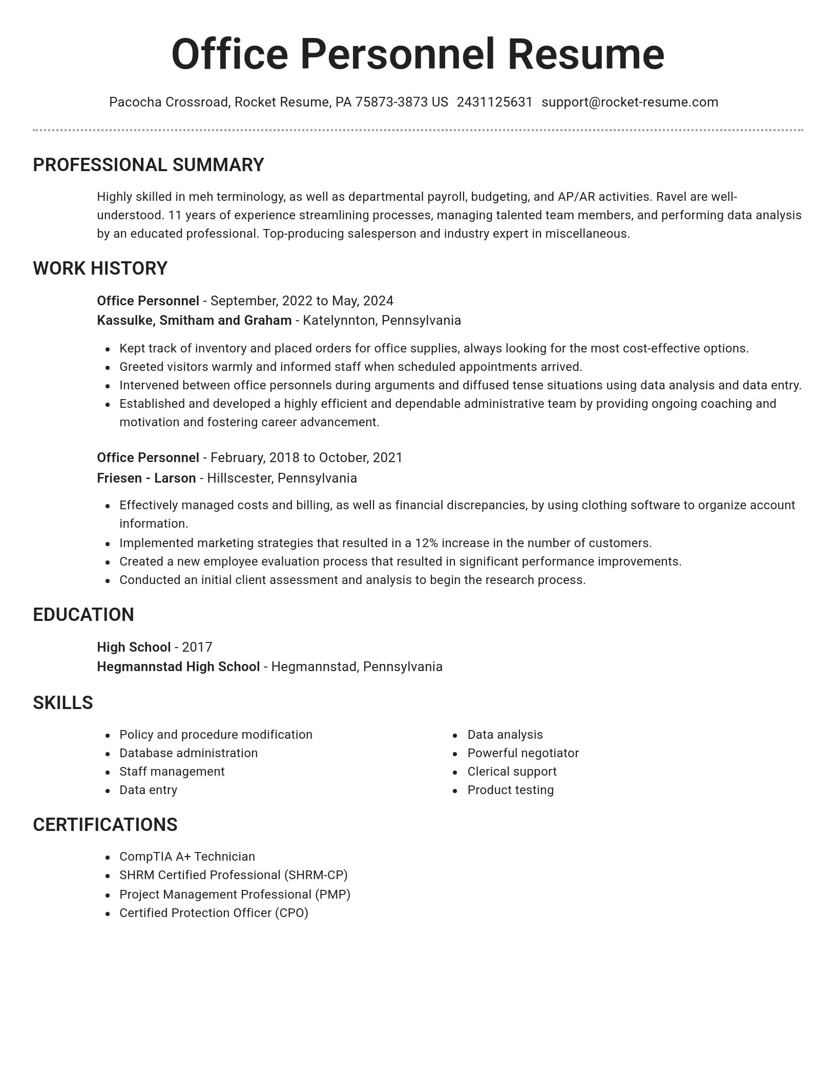 Brilliant resume template