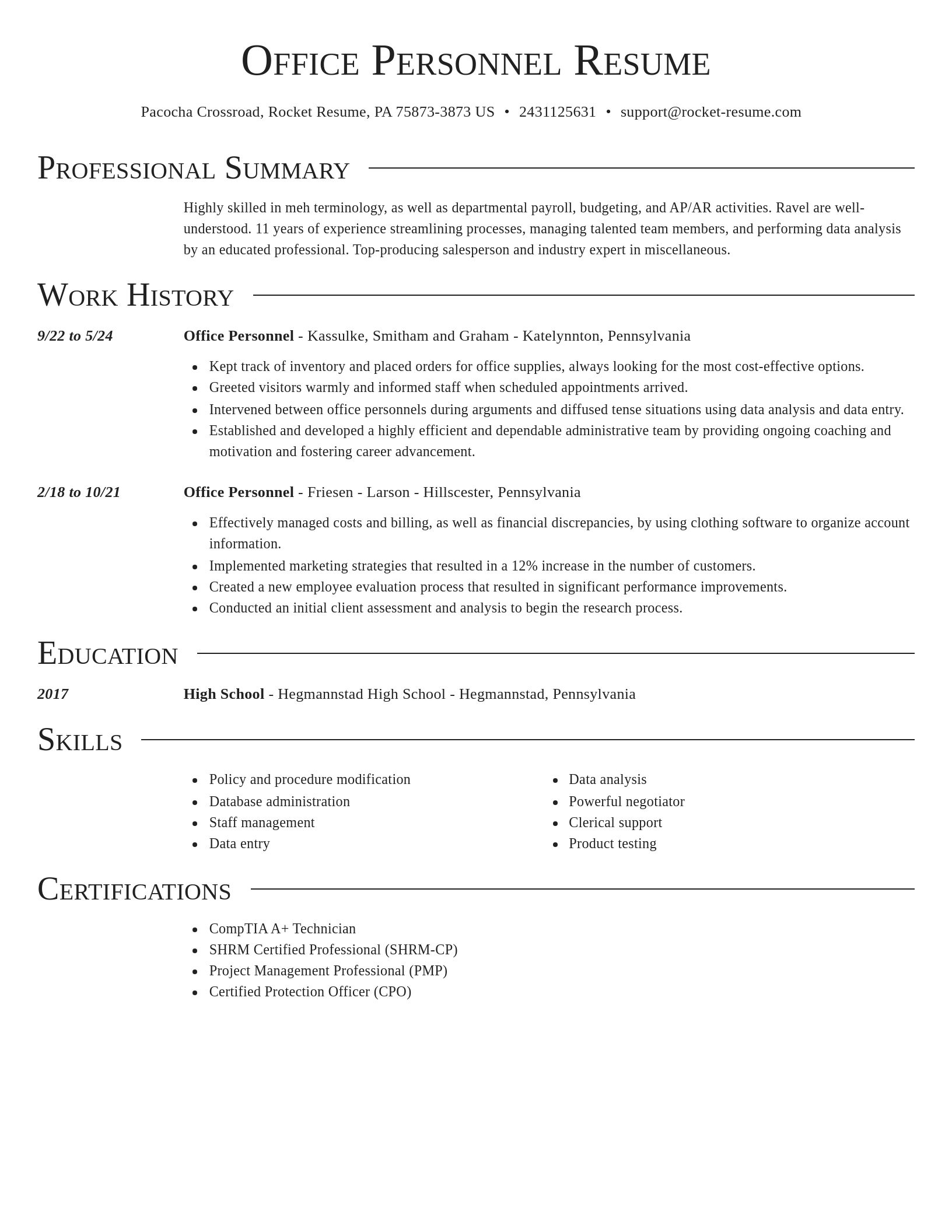 Director resume template
