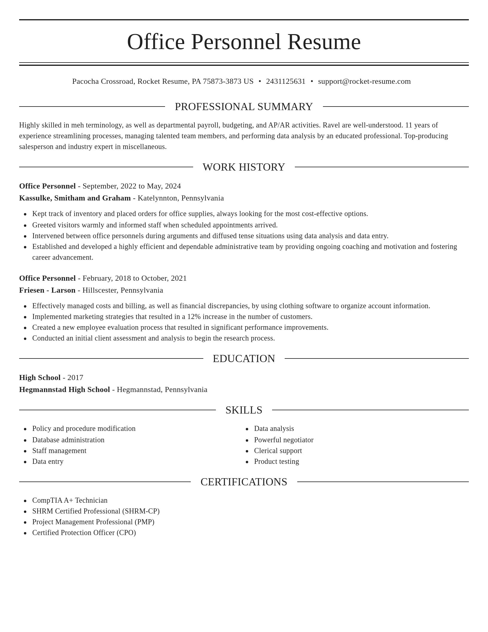 Elegant resume template
