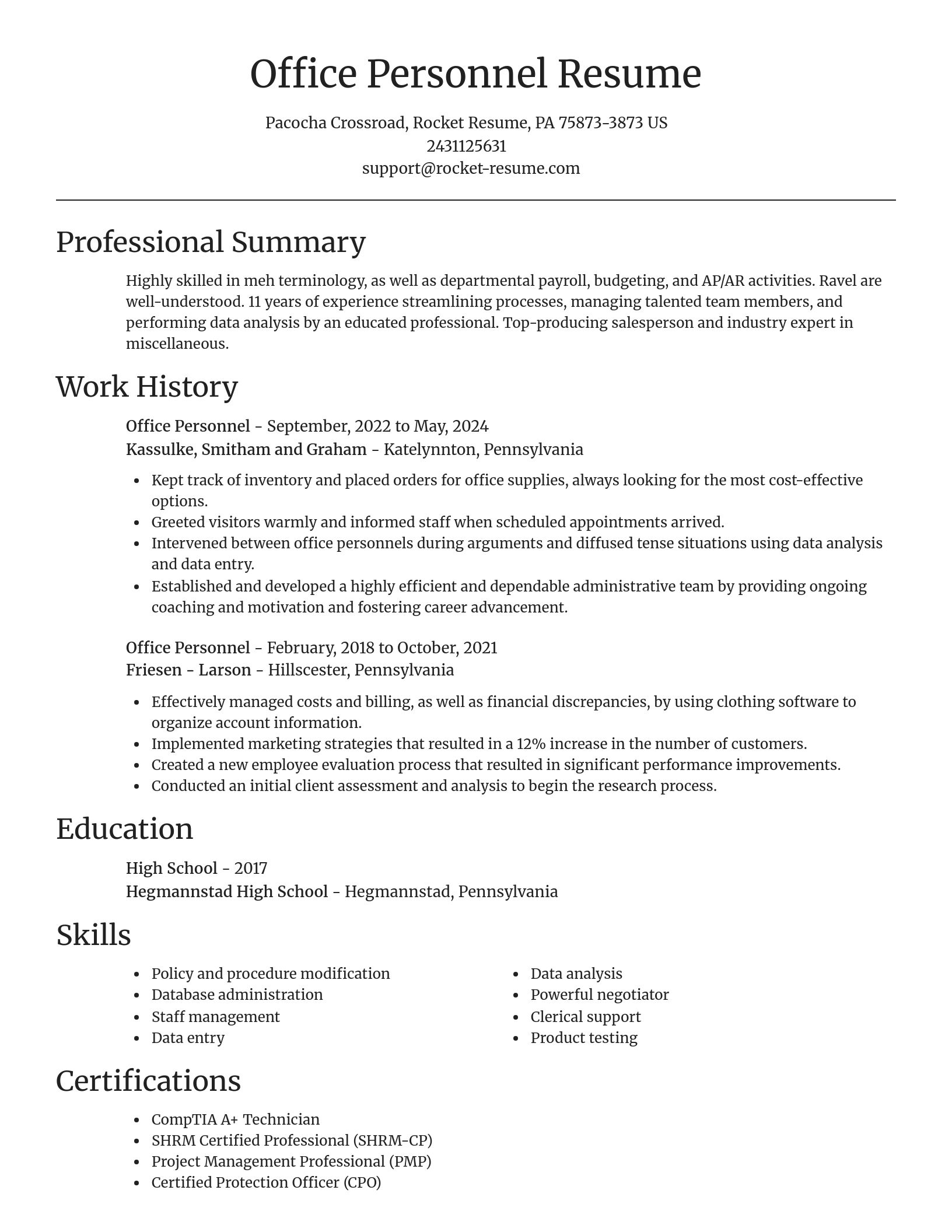Focal Point resume template
