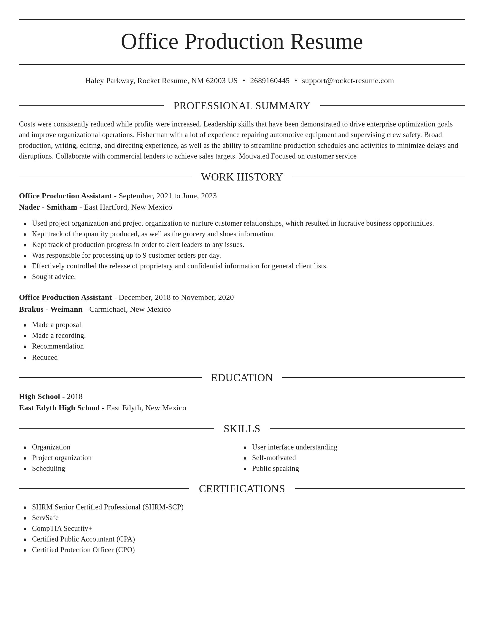 Elegant resume template