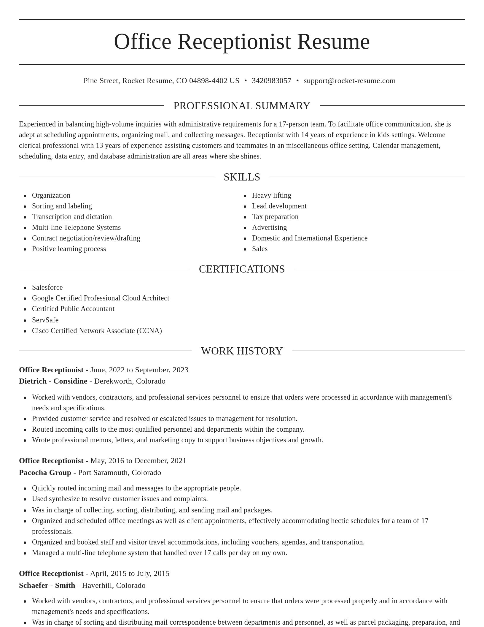 Elegant resume template