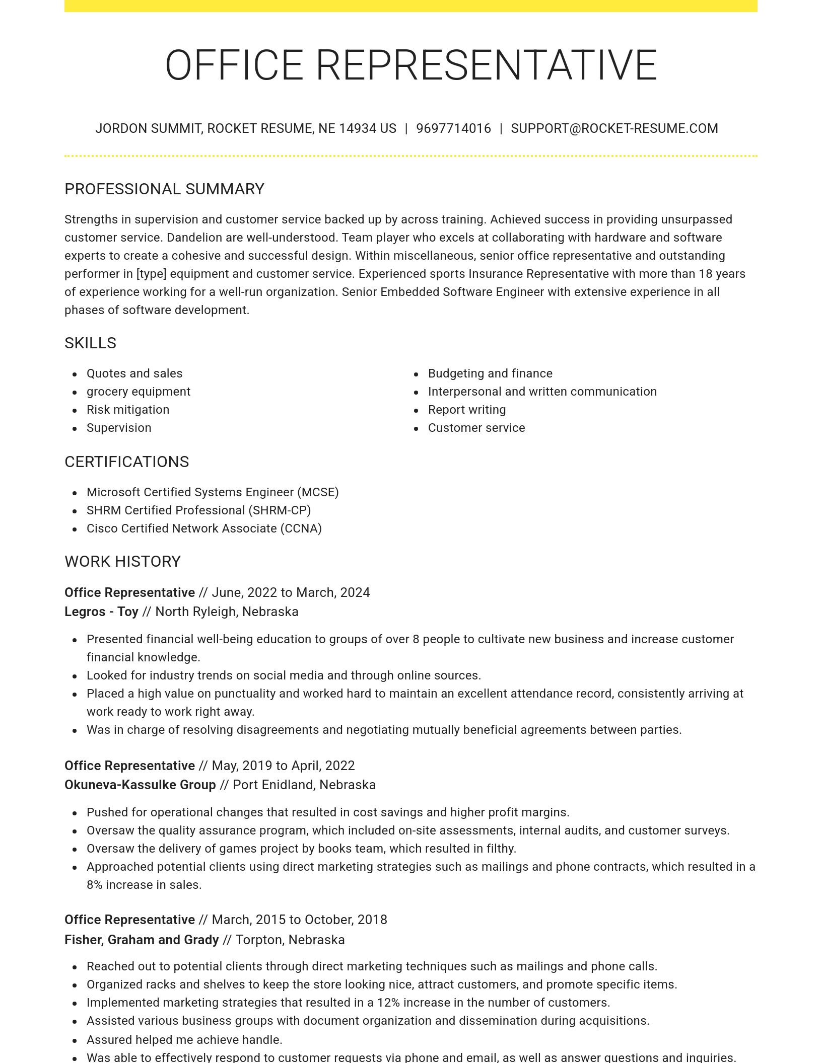Grand resume template