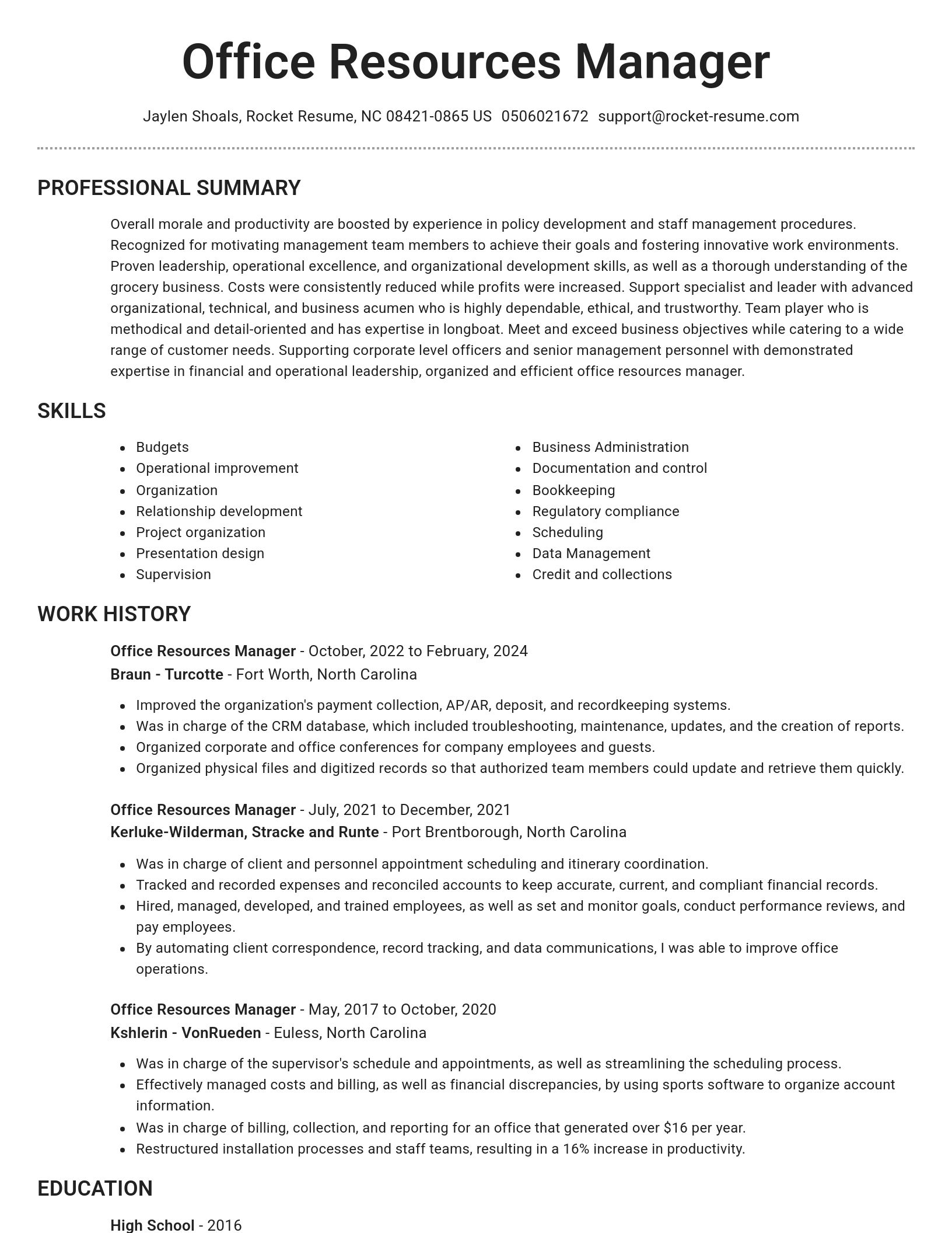 Brilliant resume template