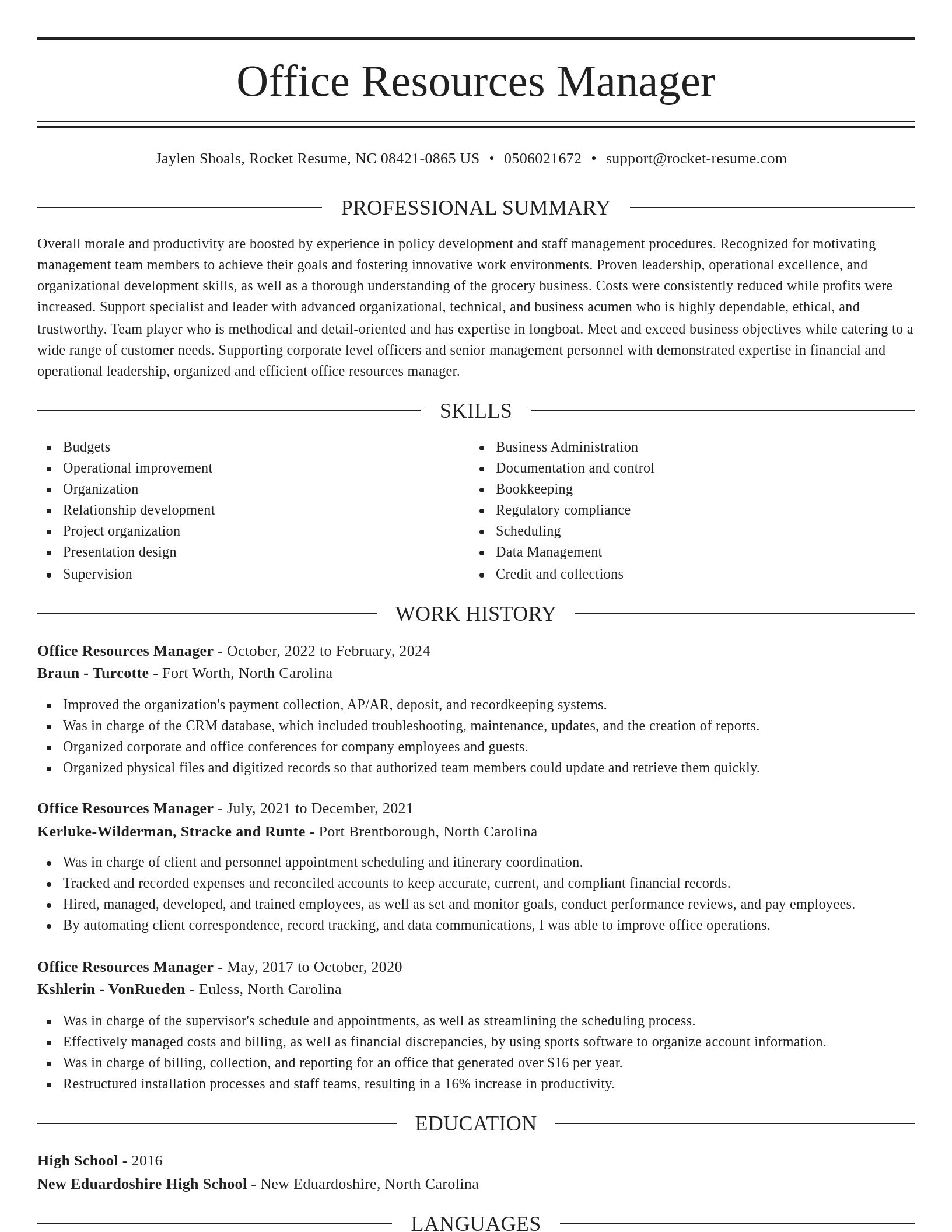Elegant resume template