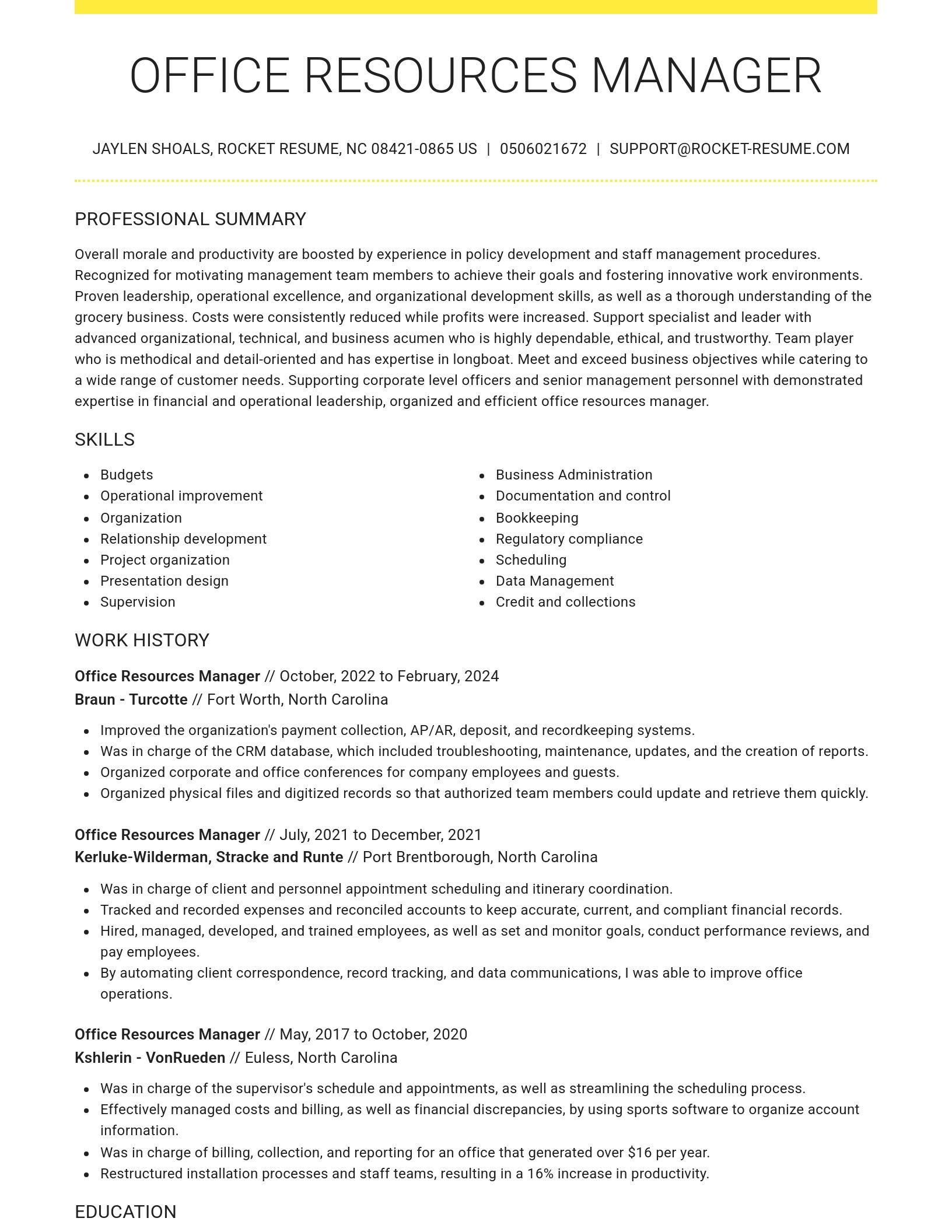 Grand resume template