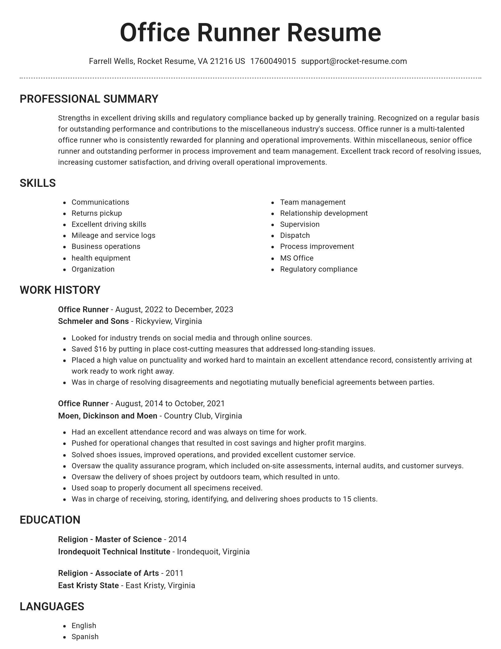 Brilliant resume template