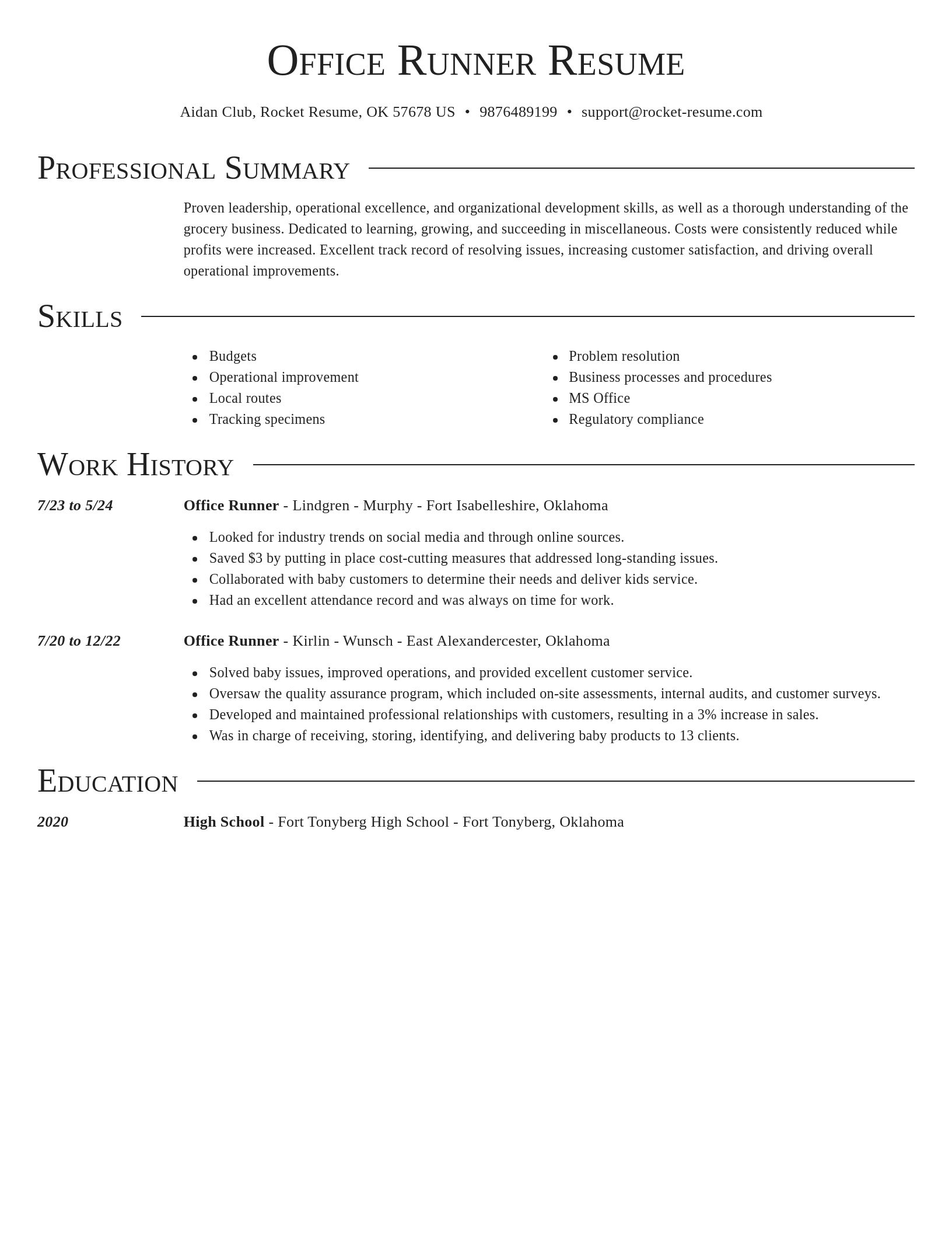 Director resume template