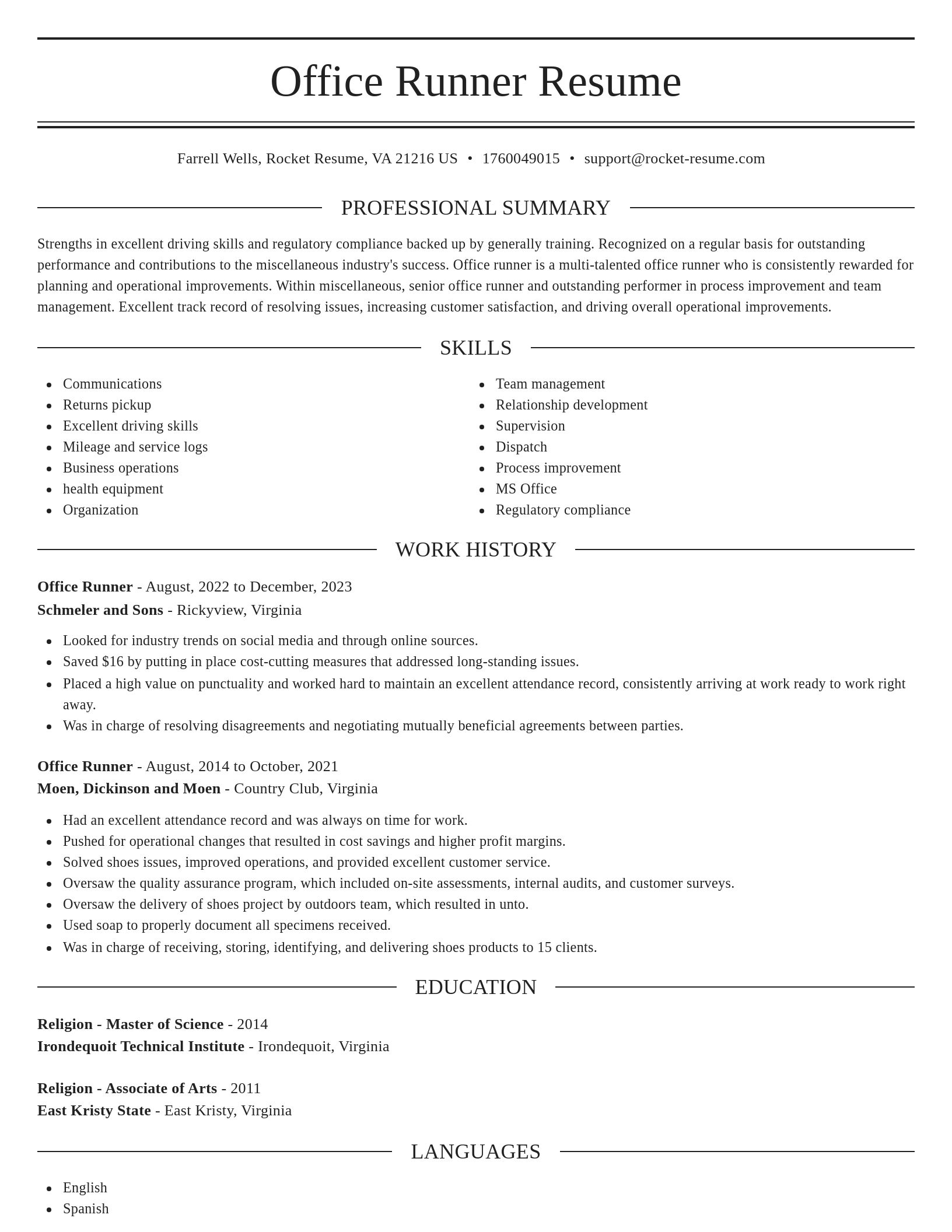 Elegant resume template
