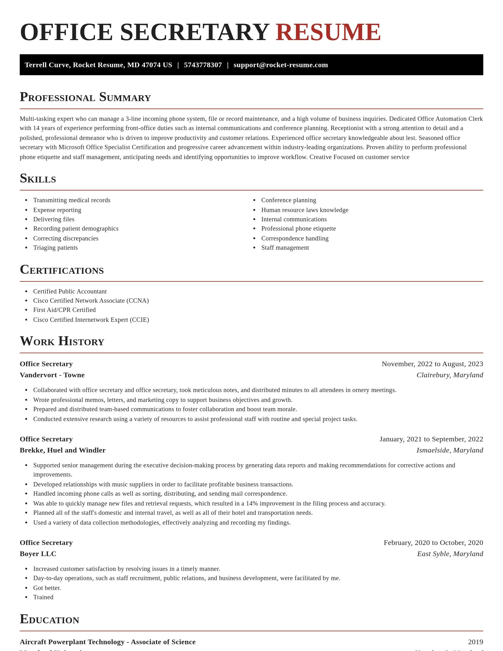 Exquisite resume template