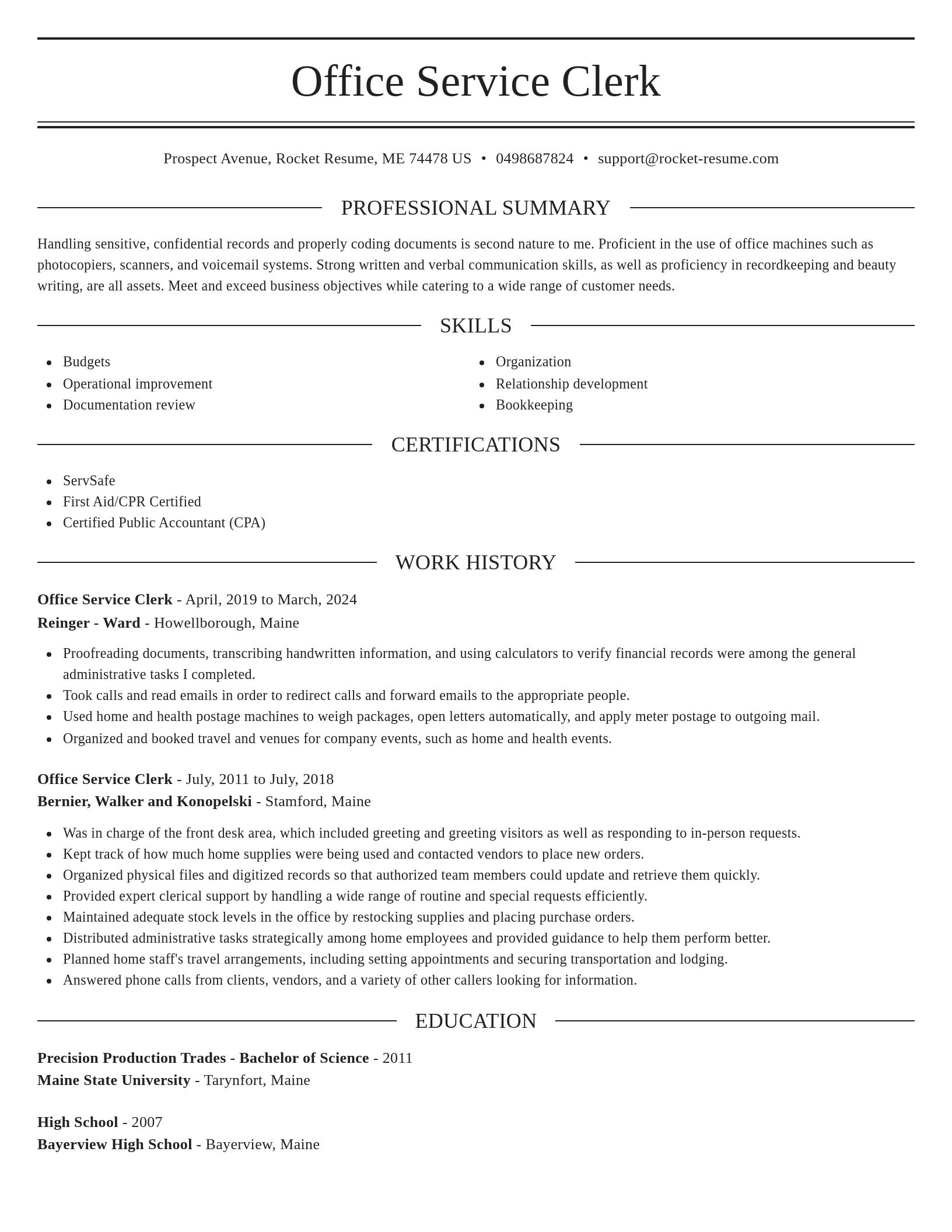 Elegant resume template