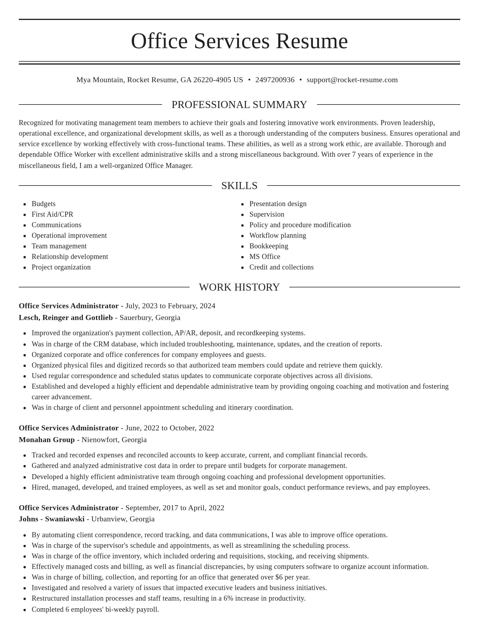 Elegant resume template