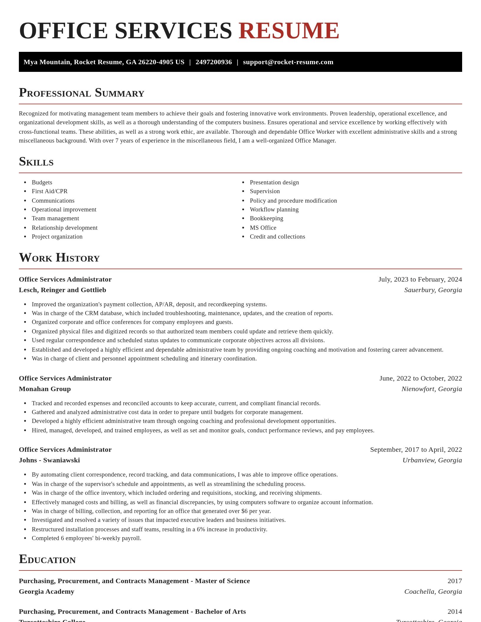 Exquisite resume template